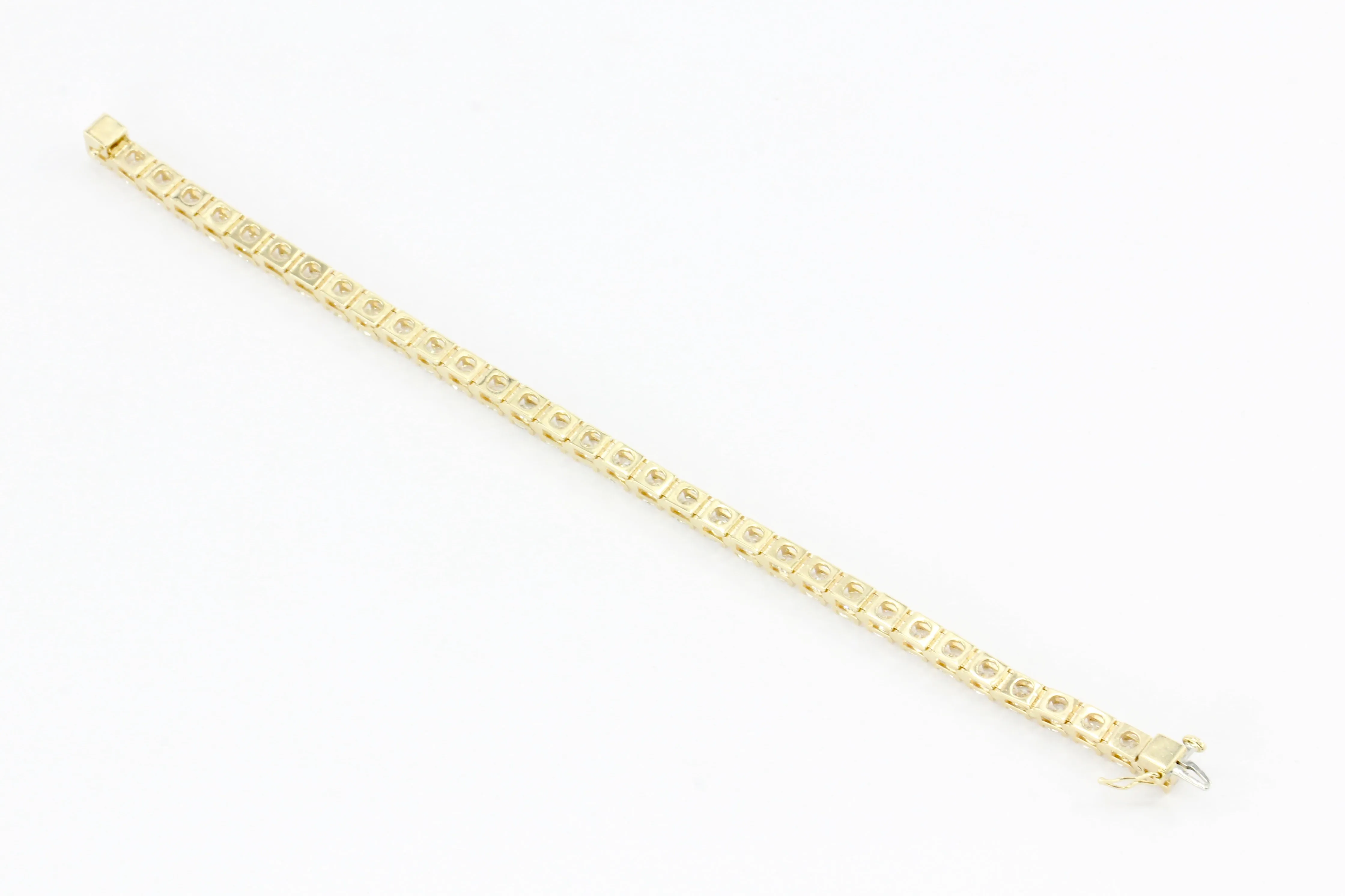 14K Yellow Gold 7 CTW Diamond Tennis Bracelet