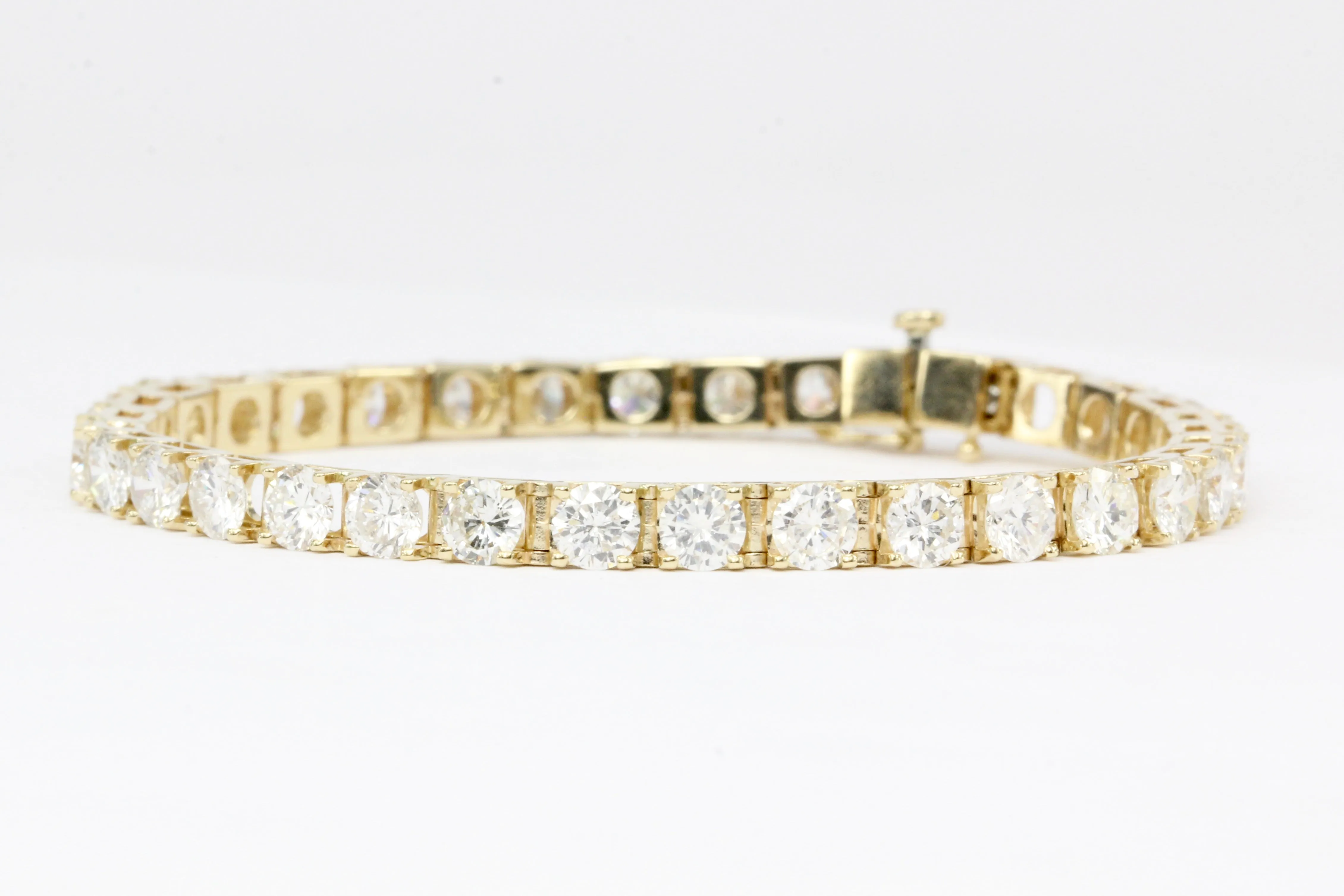 14K Yellow Gold 7 CTW Diamond Tennis Bracelet