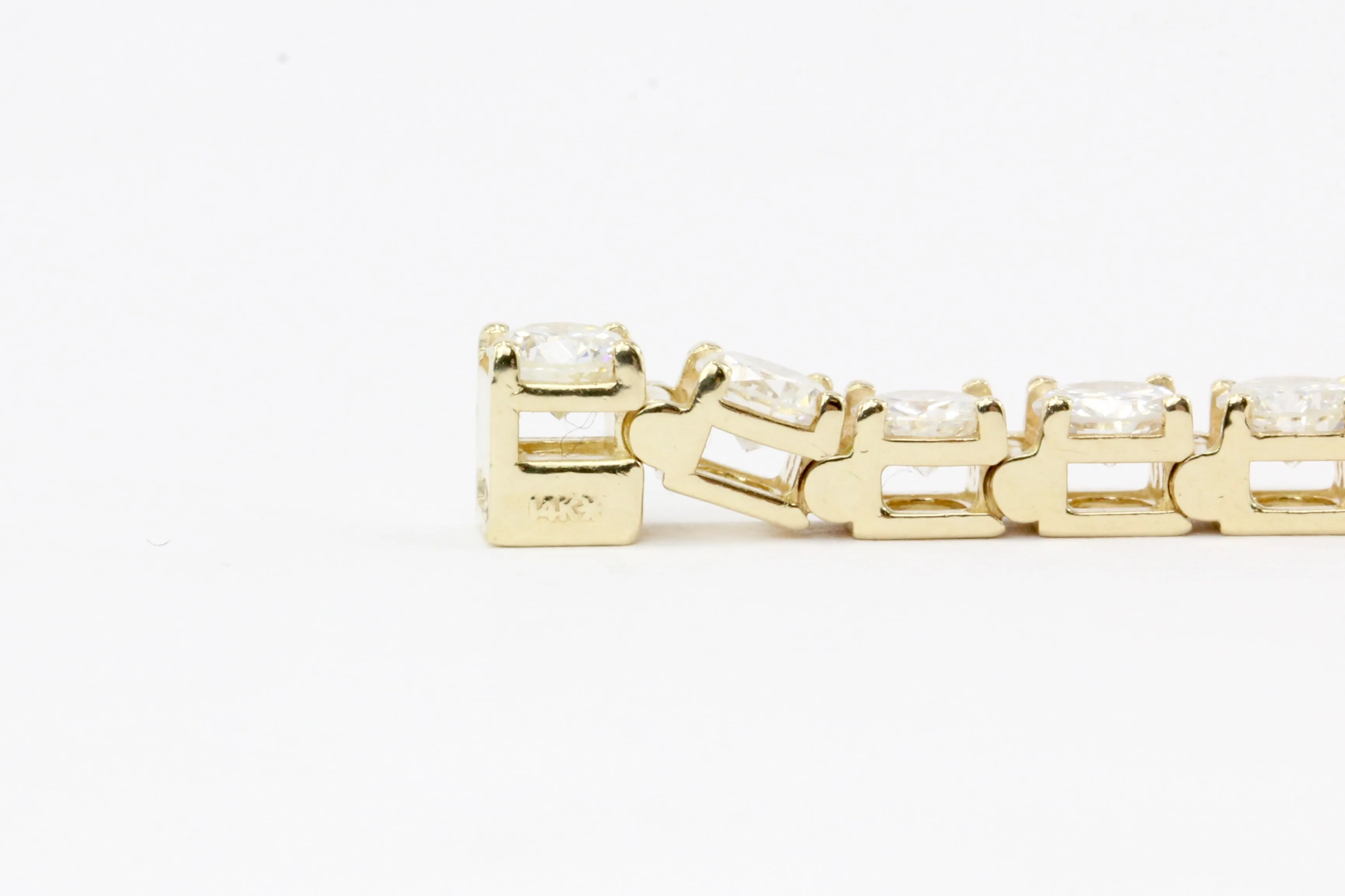 14K Yellow Gold 7 CTW Diamond Tennis Bracelet