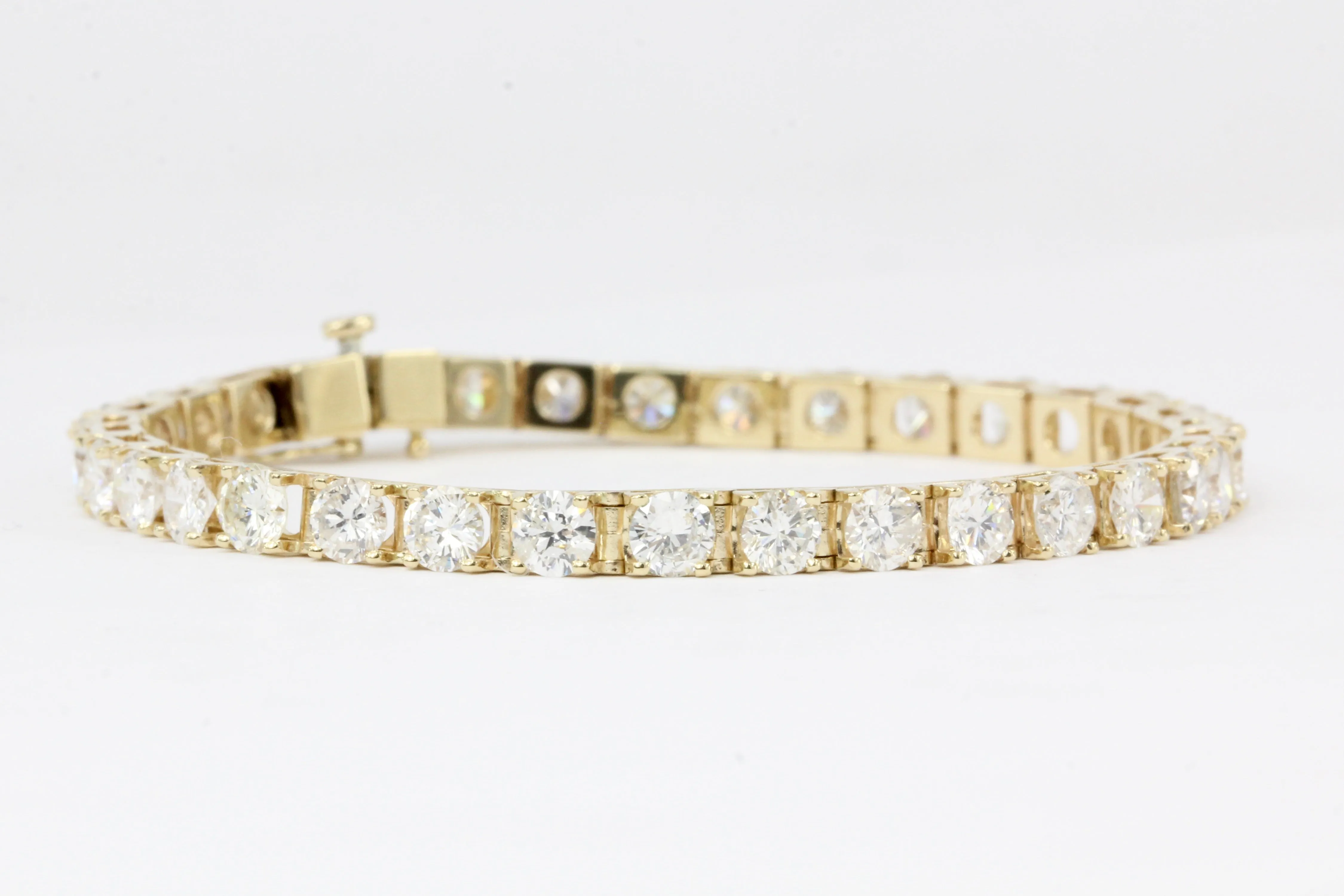 14K Yellow Gold 7 CTW Diamond Tennis Bracelet