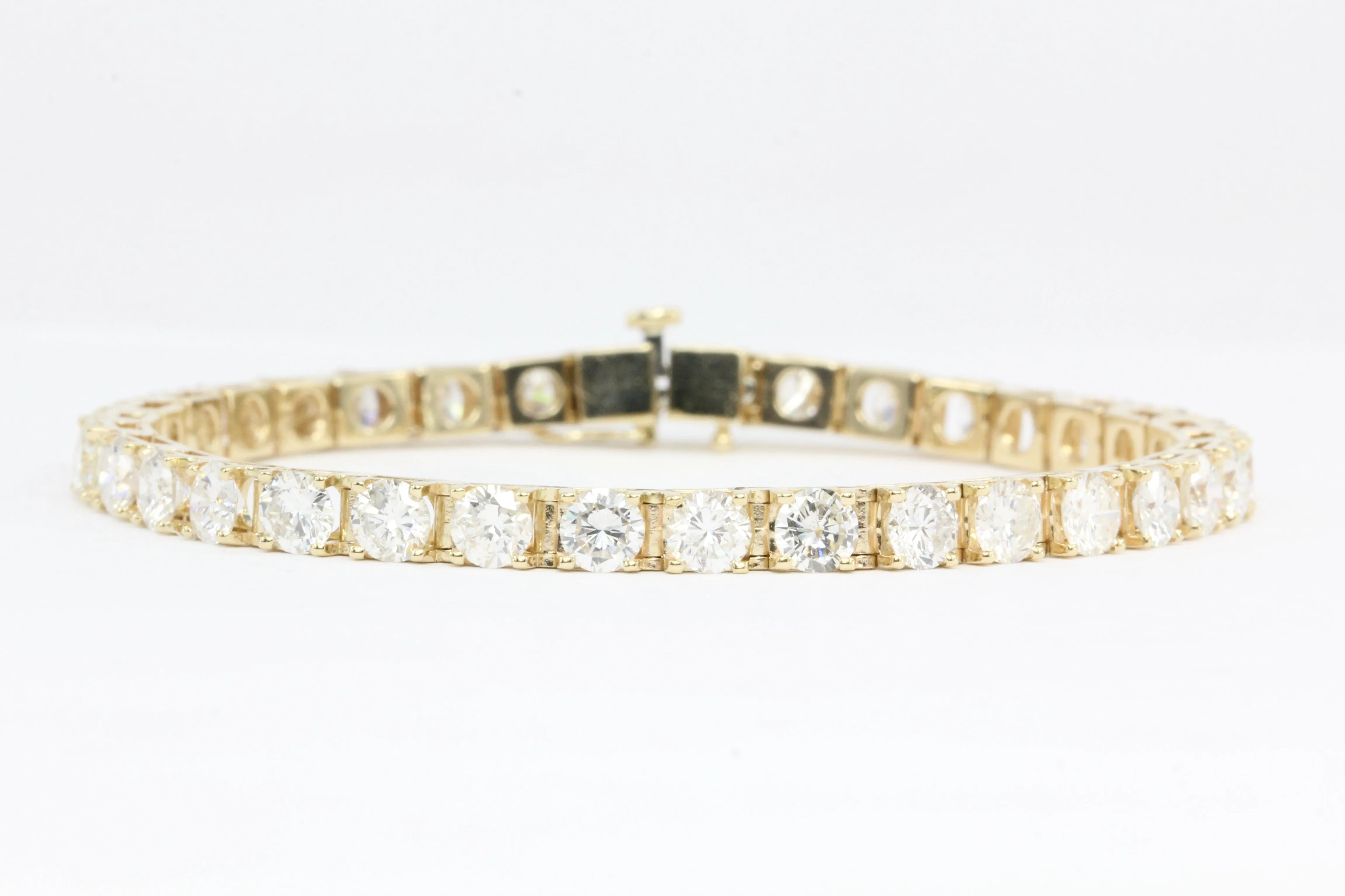 14K Yellow Gold 7 CTW Diamond Tennis Bracelet