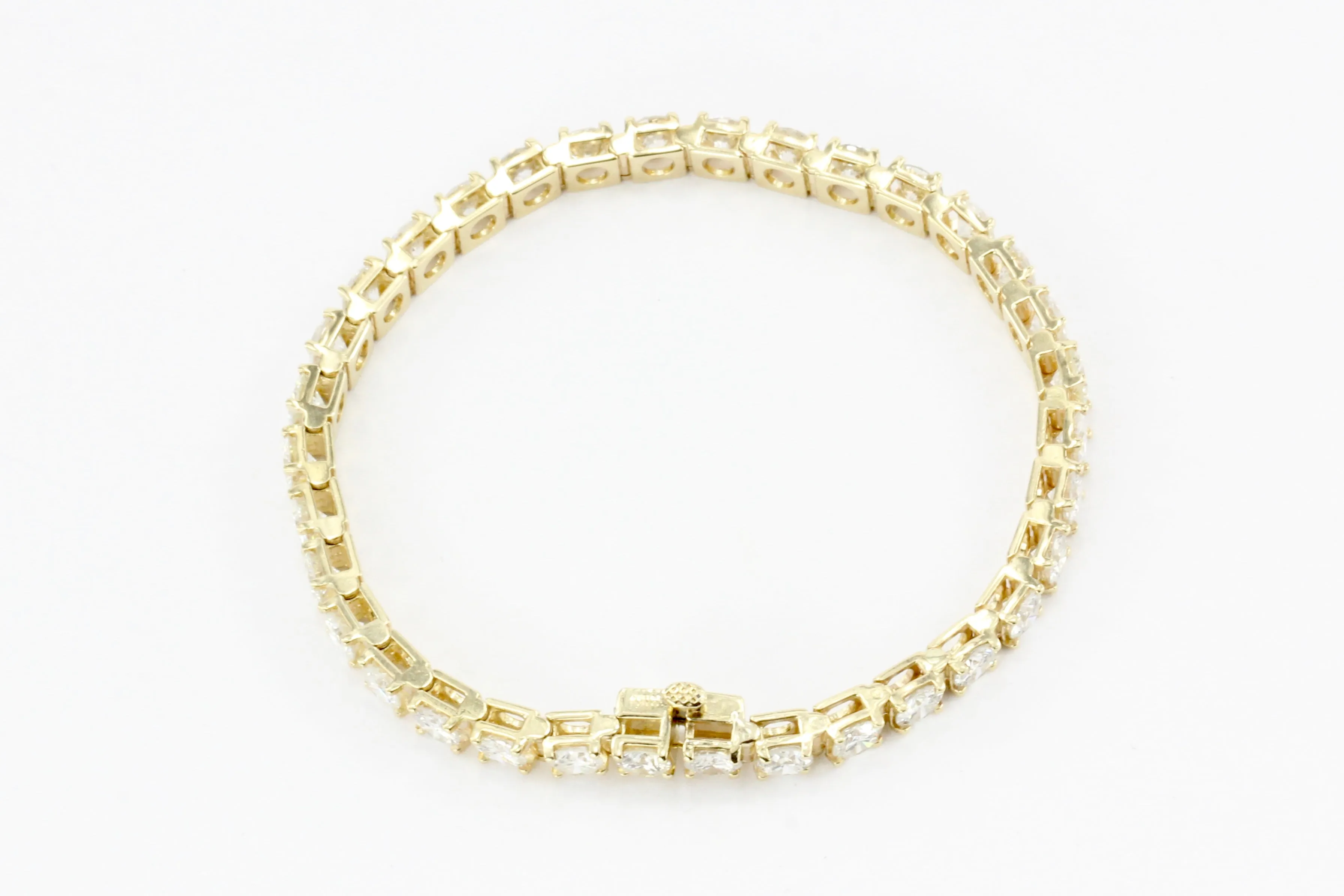 14K Yellow Gold 7 CTW Diamond Tennis Bracelet
