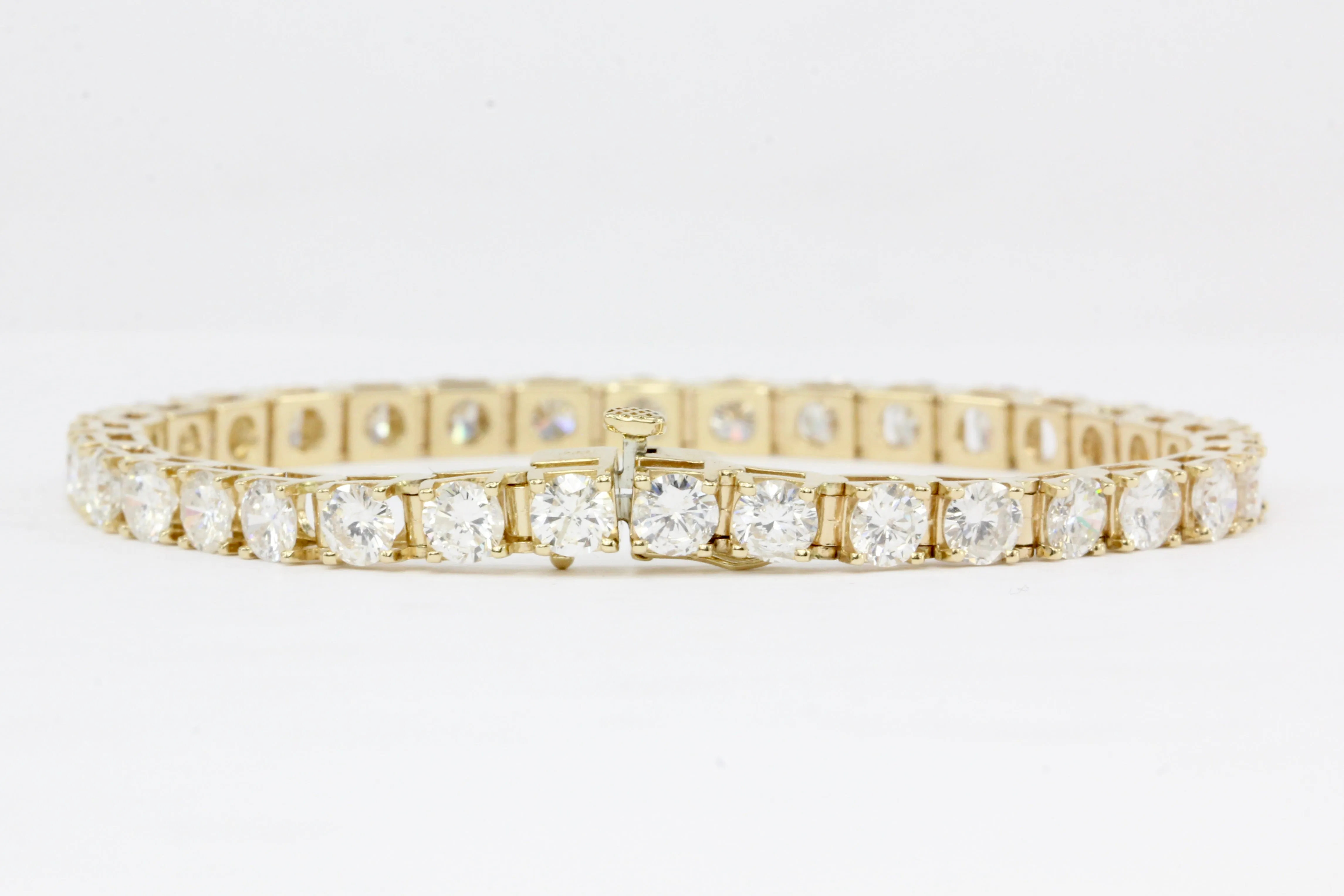 14K Yellow Gold 7 CTW Diamond Tennis Bracelet