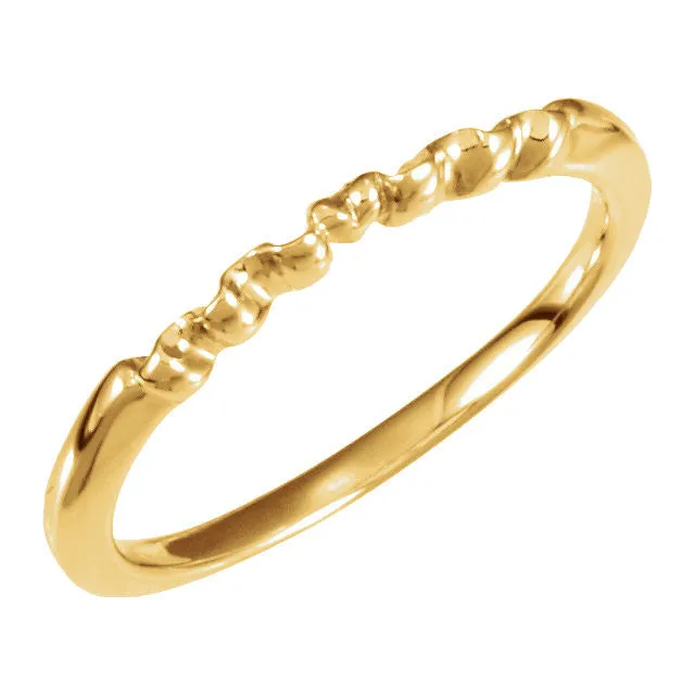 14k Yellow Gold Band, Size 6
