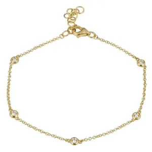 14k Yellow Gold Diamond Bracelet