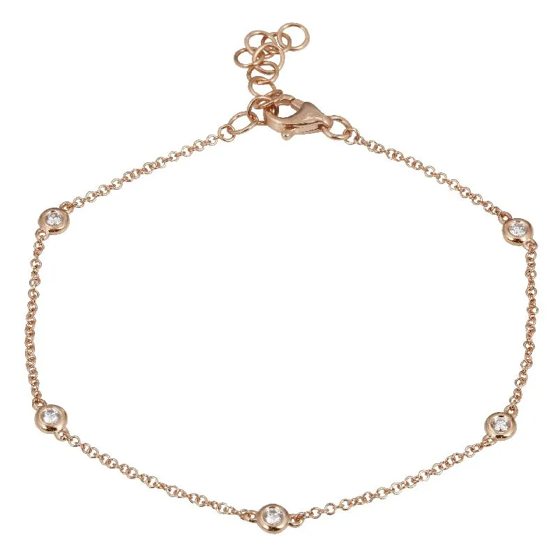 14k Yellow Gold Diamond Bracelet