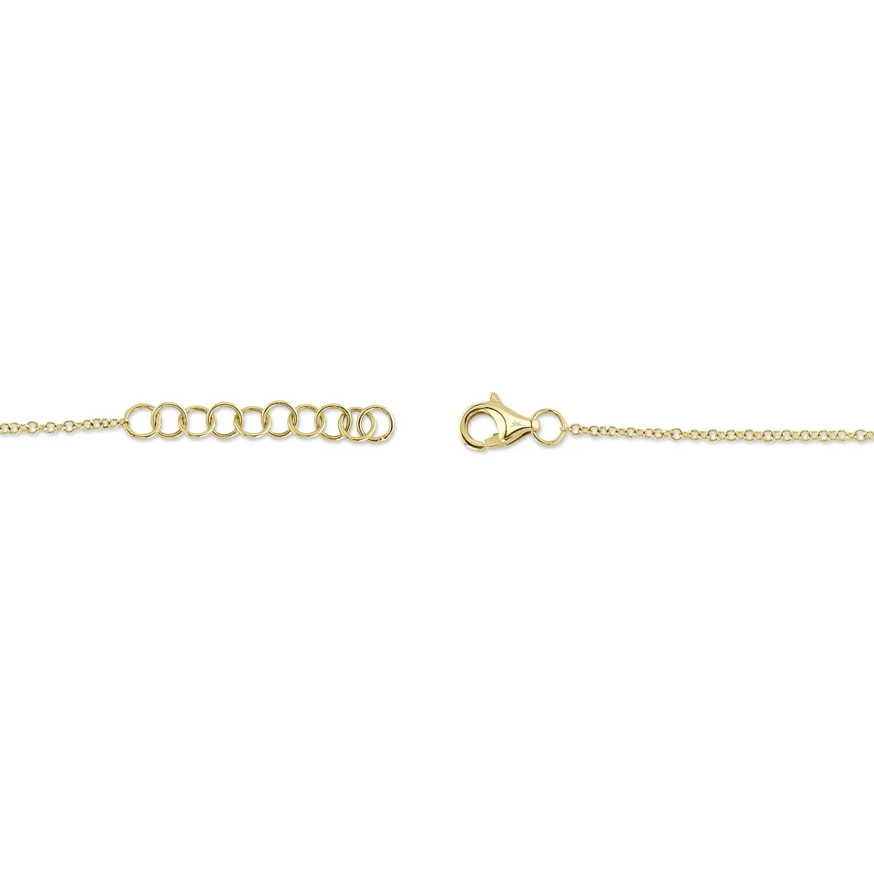 14K Yellow Gold Mother of Pearl Diamond Clover Bracelet