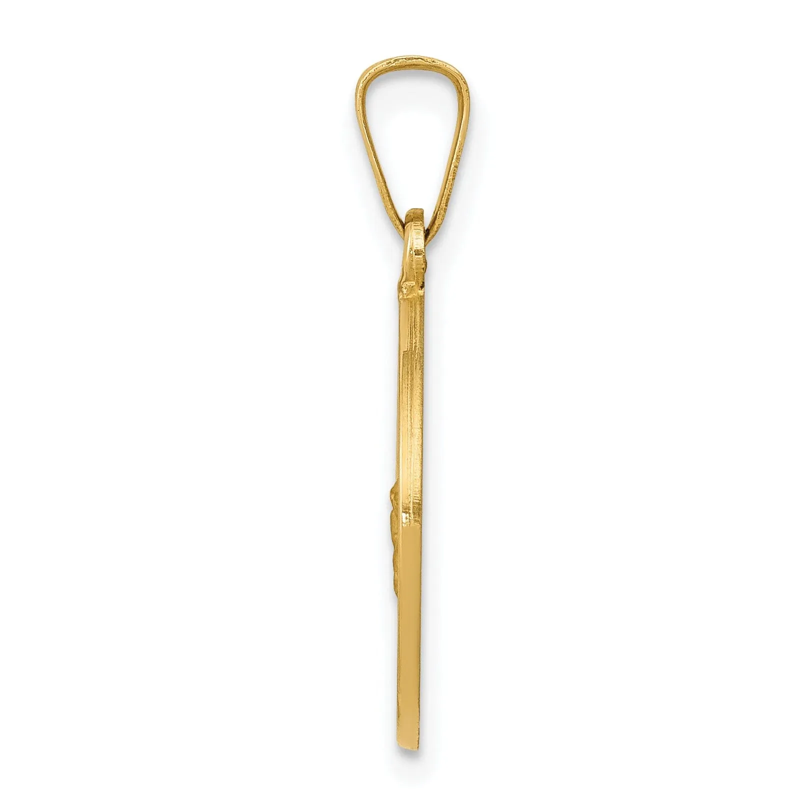 14k Yellow Gold Saint George Medal Pendant