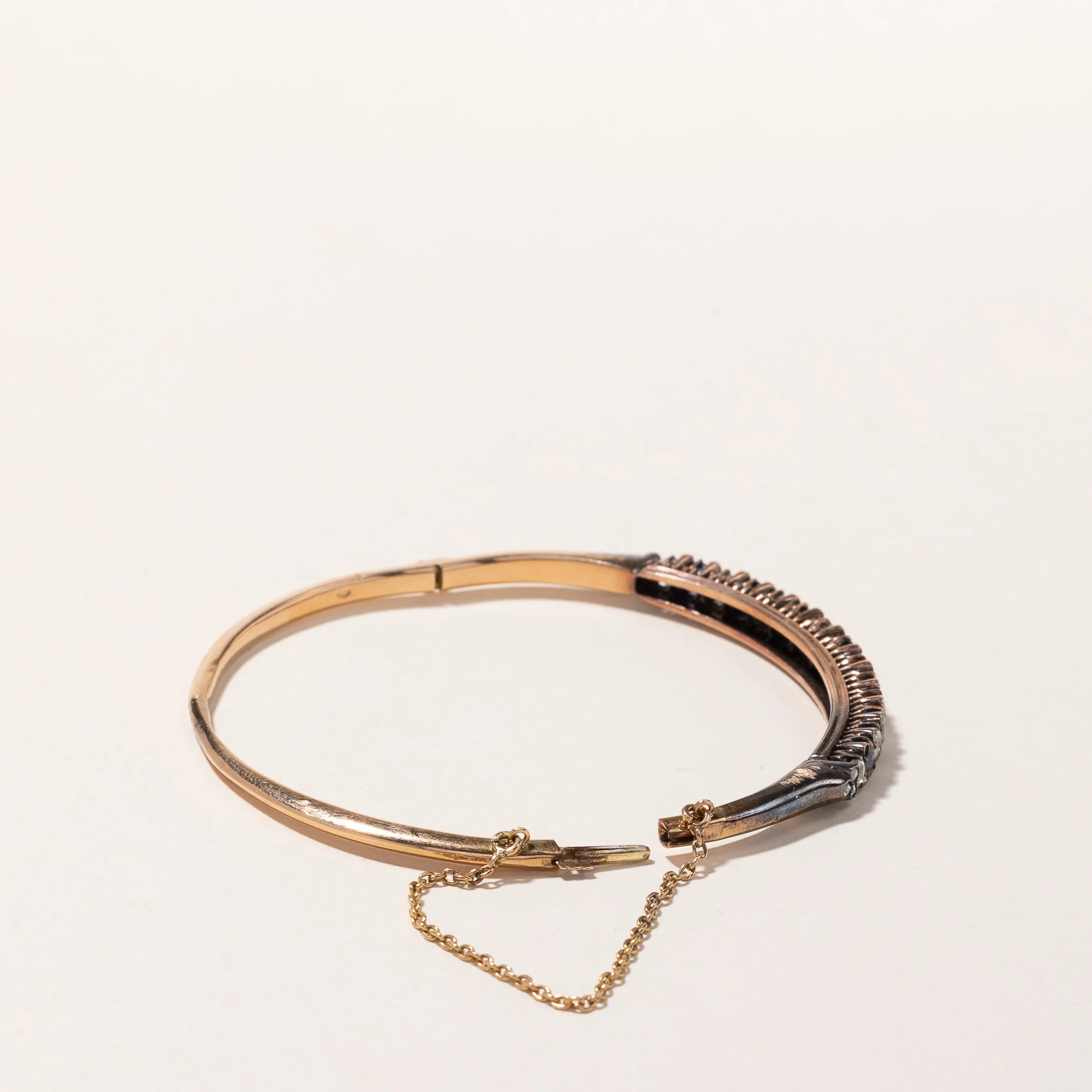14k Yellow Gold Sapphire & Diamond Bracelet | 1.73ctw, 1.74ctw | 7"