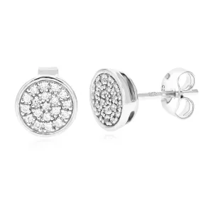 1/6 cttw Composite Diamond Stud Earrings in .925 Sterling Silver