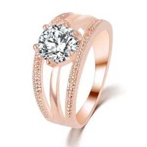 17KM Austrian Crystals Ring Gold Color anelli Flower Ring bague Engagement anillos anel Rings for Women wedding ring Dropship