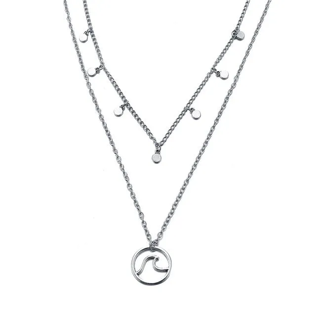 17KM Multilayer Crystal Moon Necklaces & Pendants For Women Vintage Charm Gold Choker Necklace 2020 Bohemian Jewelry Wholesale