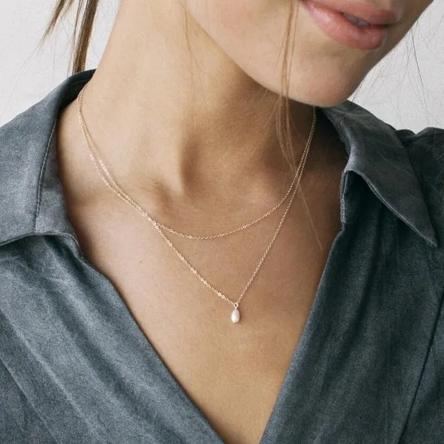 17KM Multilayer Crystal Moon Necklaces & Pendants For Women Vintage Charm Gold Choker Necklace 2020 Bohemian Jewelry Wholesale
