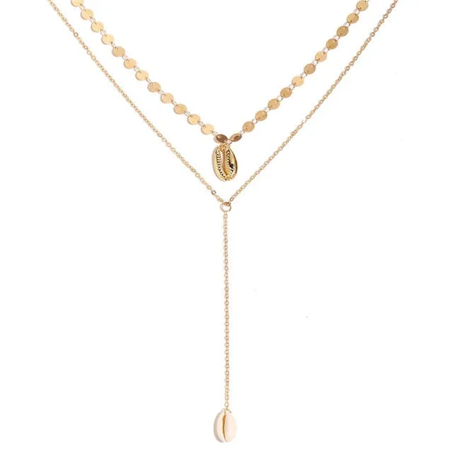17KM Multilayer Crystal Moon Necklaces & Pendants For Women Vintage Charm Gold Choker Necklace 2020 Bohemian Jewelry Wholesale