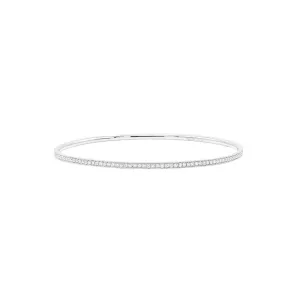 18 Karat White Gold Diamond bangle