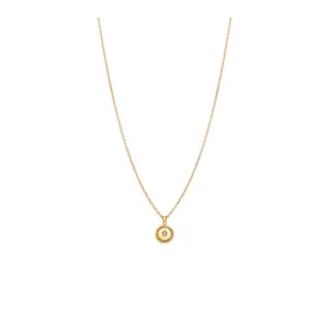 18 Karat Yellow Gold Celeste Pendant with Diamond
