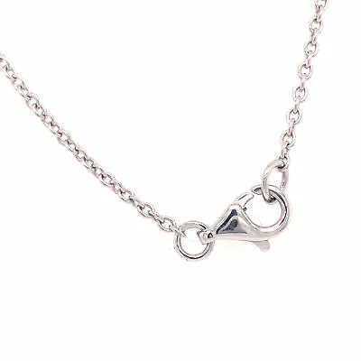 18K Diamond Cluster Slide Pendant Necklace White Gold