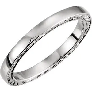 18K White Band Size 7