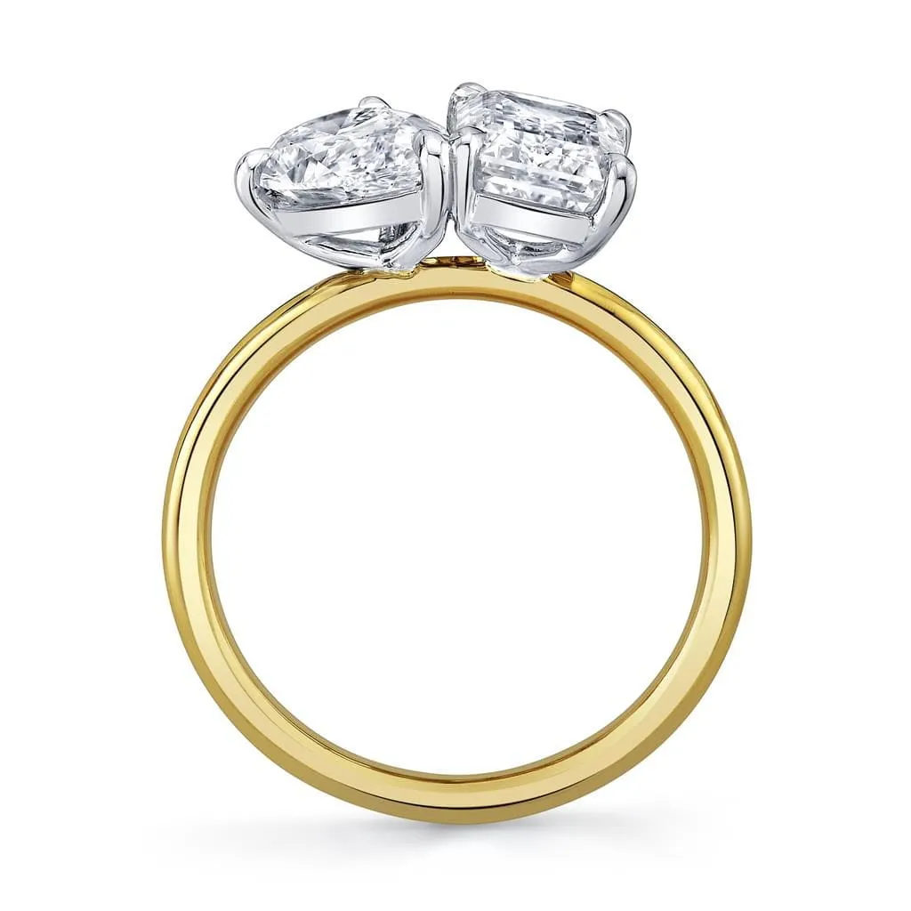 18K Yellow Gold & Platinum Toi et Moi Ring