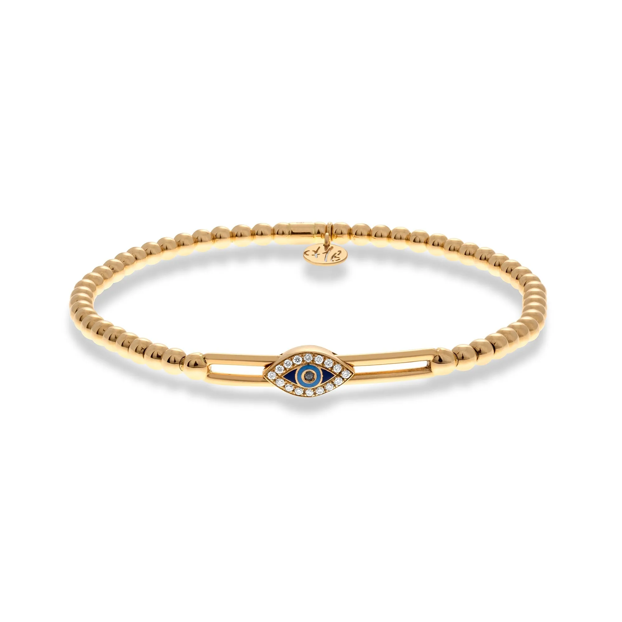 18KT. Rose Gold & Diamond Eye Bracelet