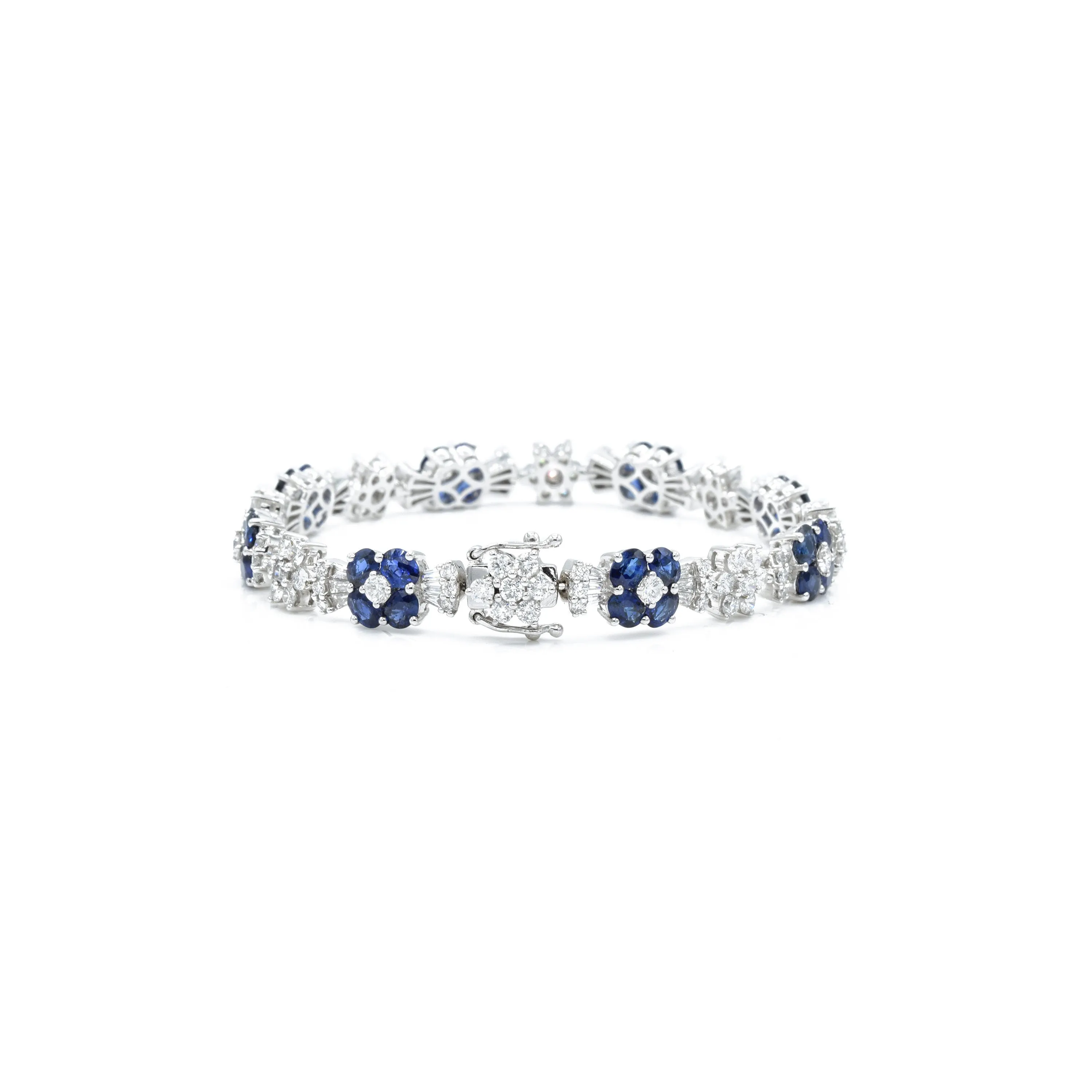 18kt White Gold Sapphire & Diamond Bracelet