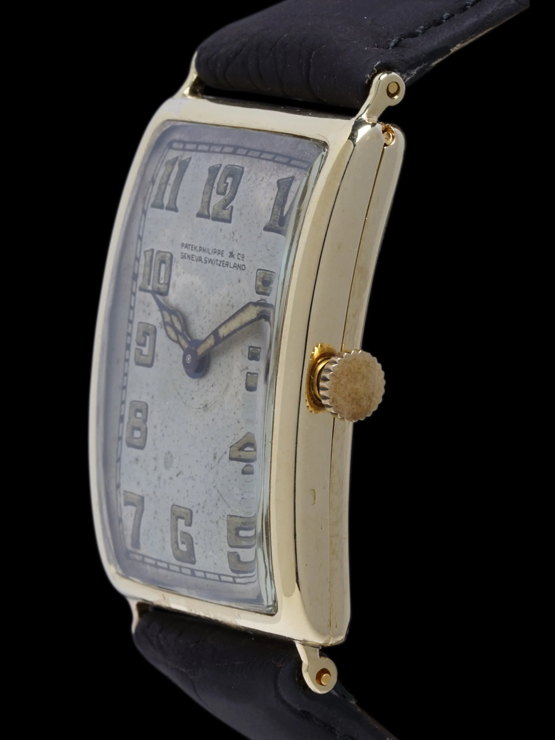 1924 Patek Philippe Rectangular Case 18K YG W/ Box & Extract from the Archives