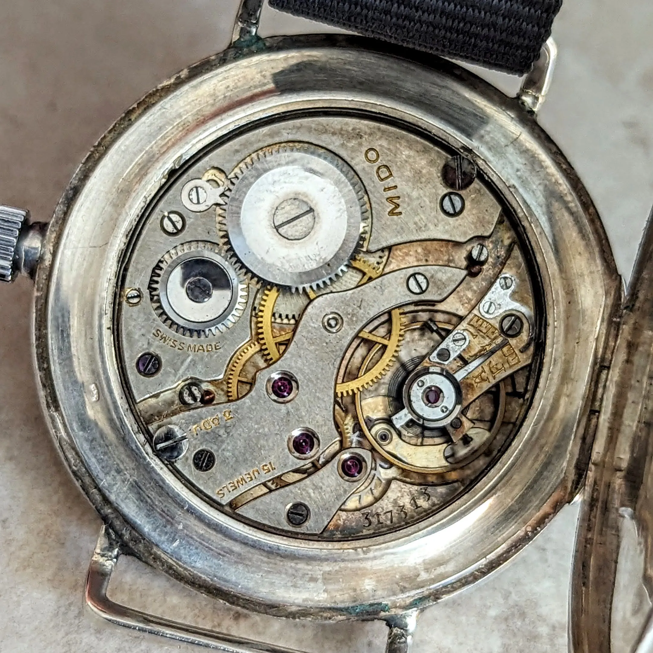 1930s MIDO Conversion WRISTWATCH 15 Jewels Cal. Felsa 161 3 ADJ. Swiss Made Vintage Watch