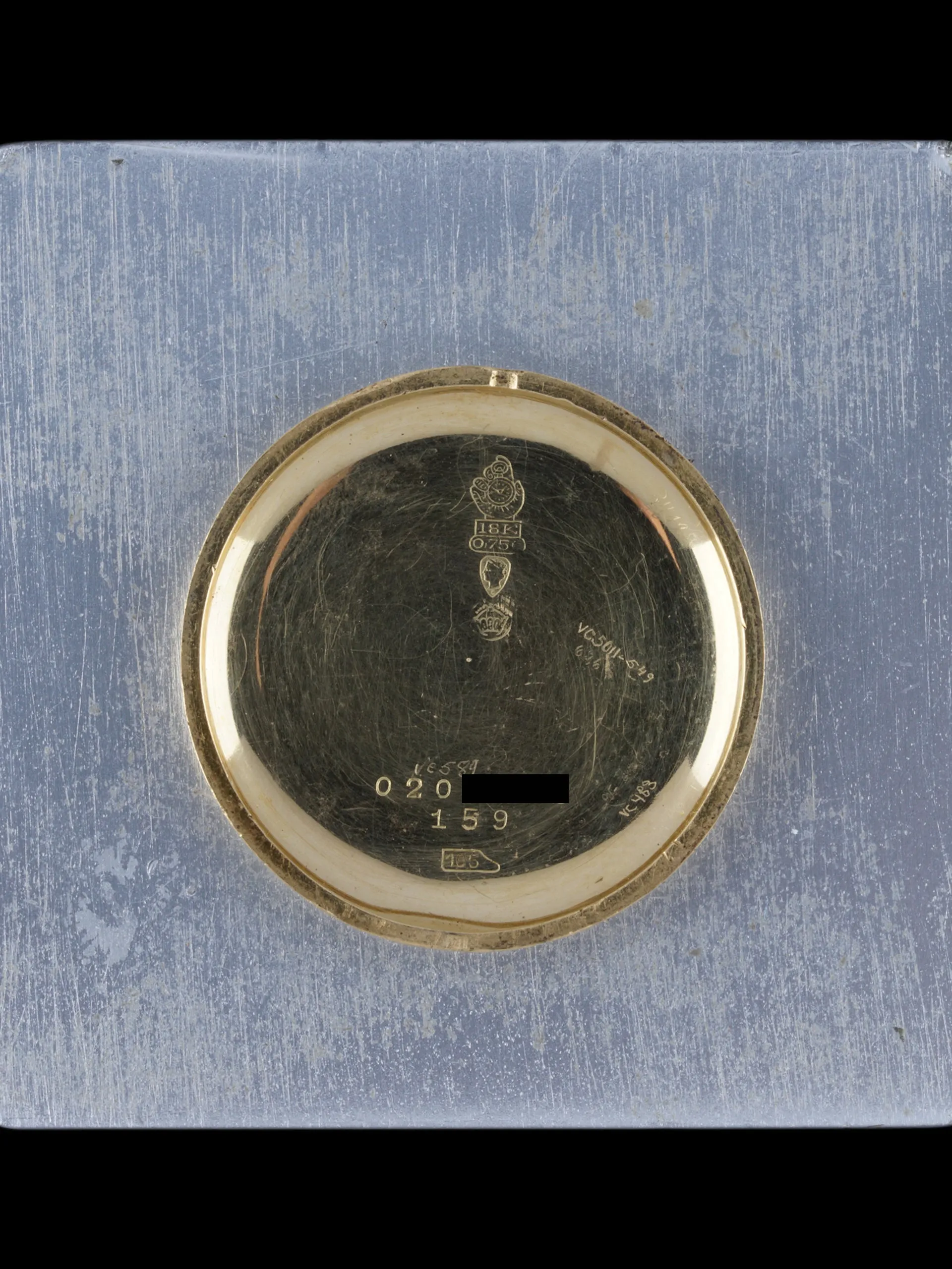 1930s Movado Mono-Pusher Chronograph (Ref. 159) 18k YG "Enamel Dial"