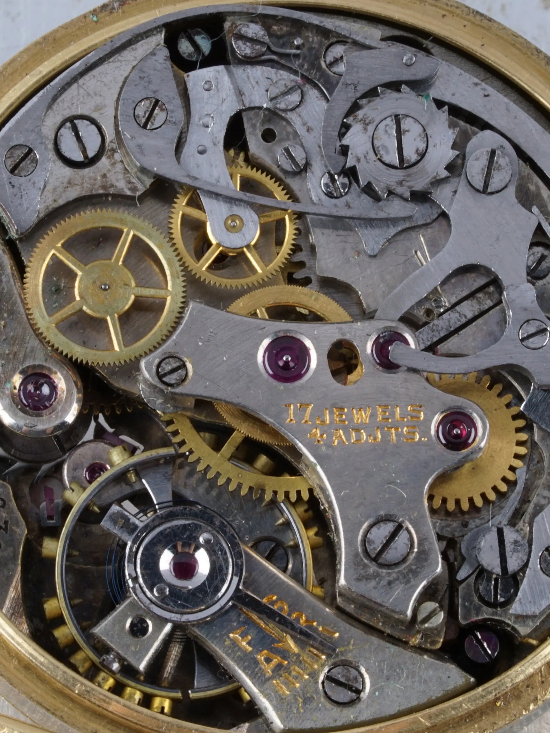 1930s Movado Mono-Pusher Chronograph (Ref. 159) 18k YG "Enamel Dial"