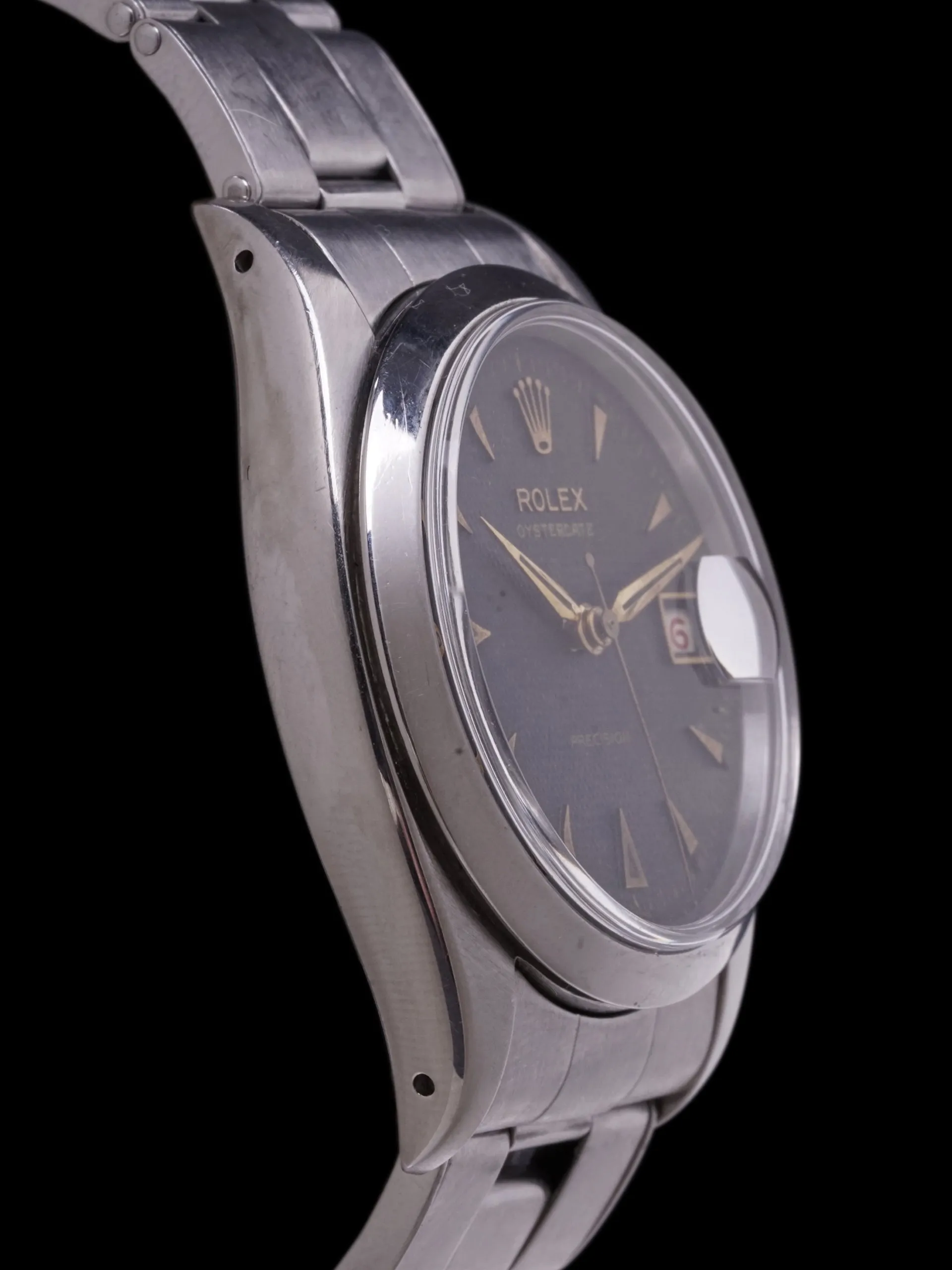 1956 Rolex Oysterdate Precision (Ref. 6494) "Black Honeycomb Dial"