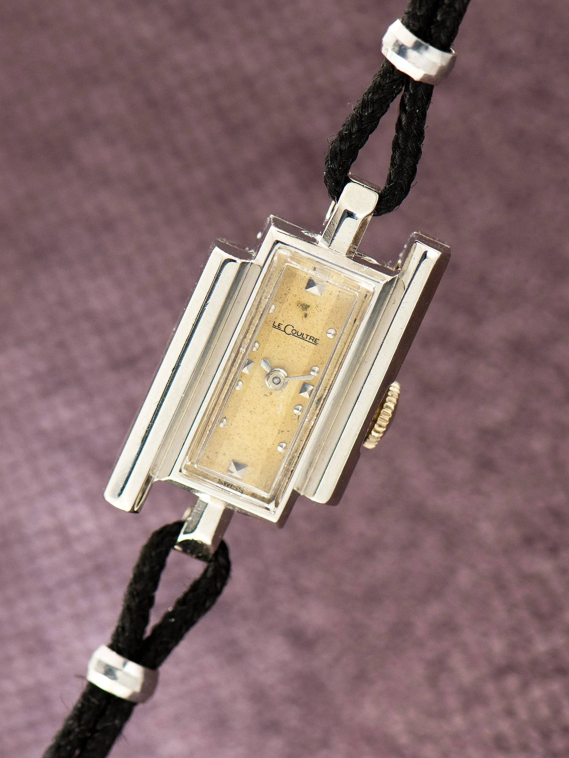 1960s LeCoultre Ladies Art-Deco Watch 14K WG
