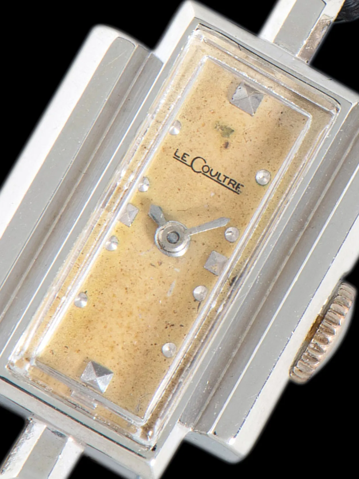 1960s LeCoultre Ladies Art-Deco Watch 14K WG