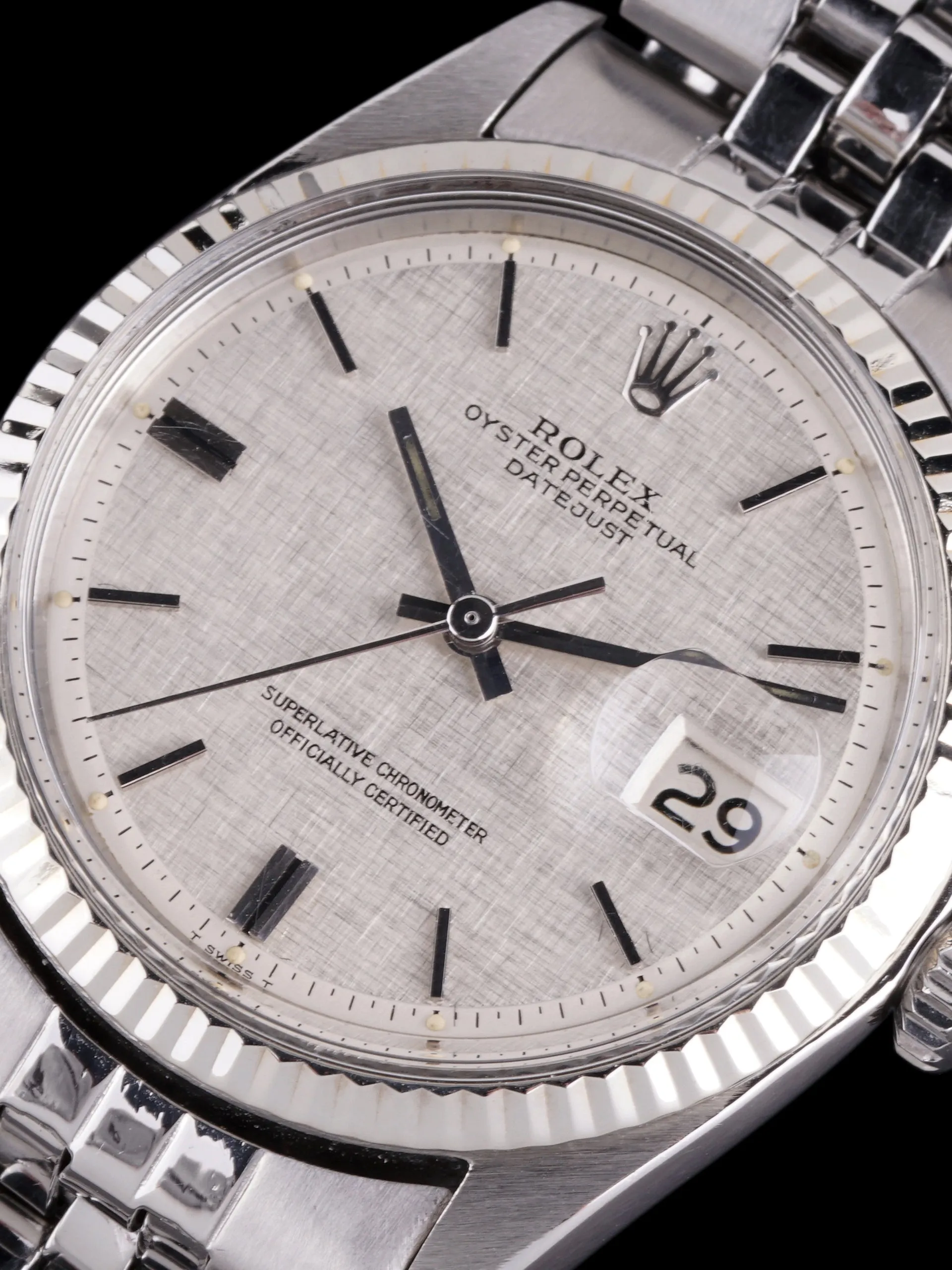 1968 Rolex Datejust (Ref. 1601) Silver  "Linen Dial”
