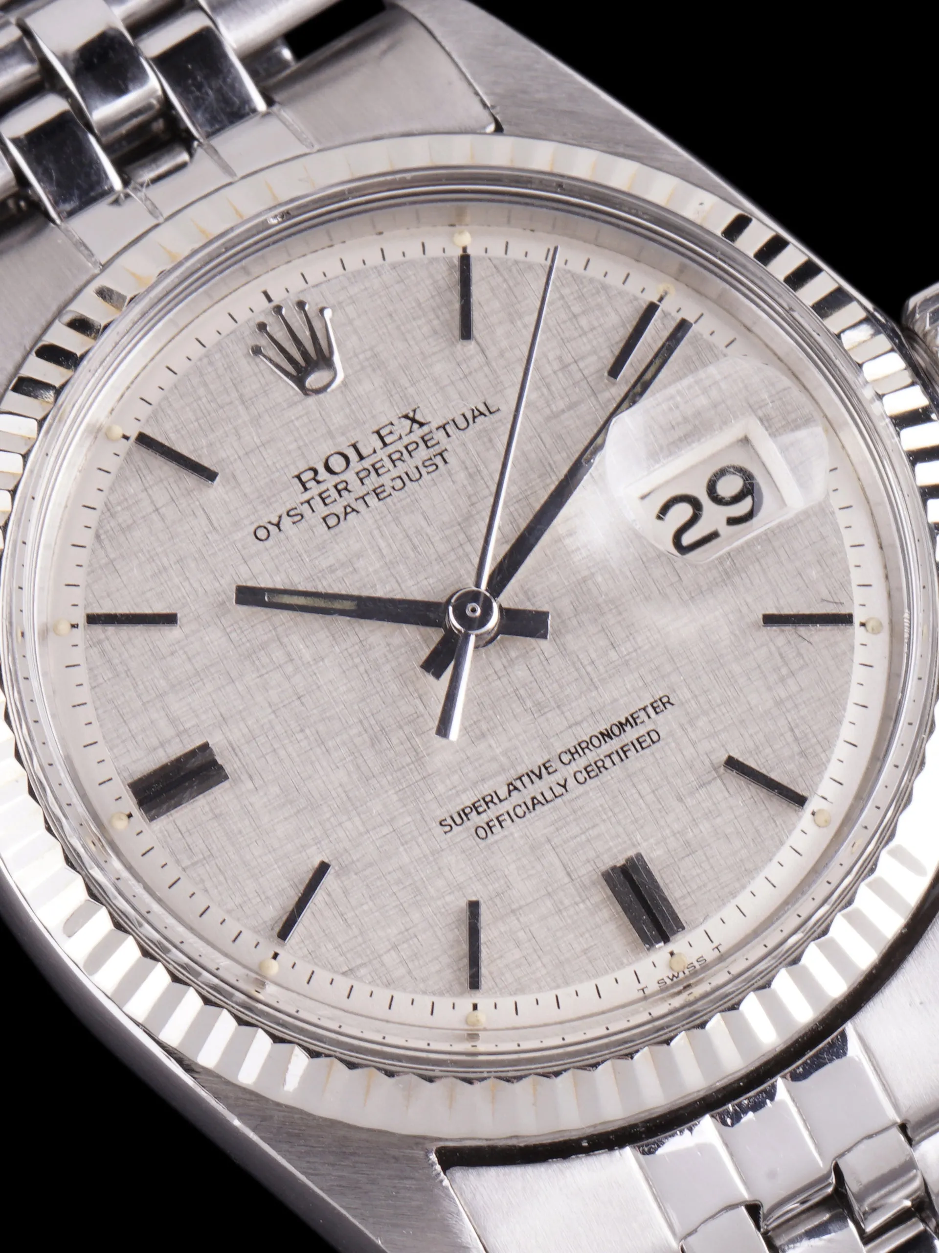 1968 Rolex Datejust (Ref. 1601) Silver  "Linen Dial”