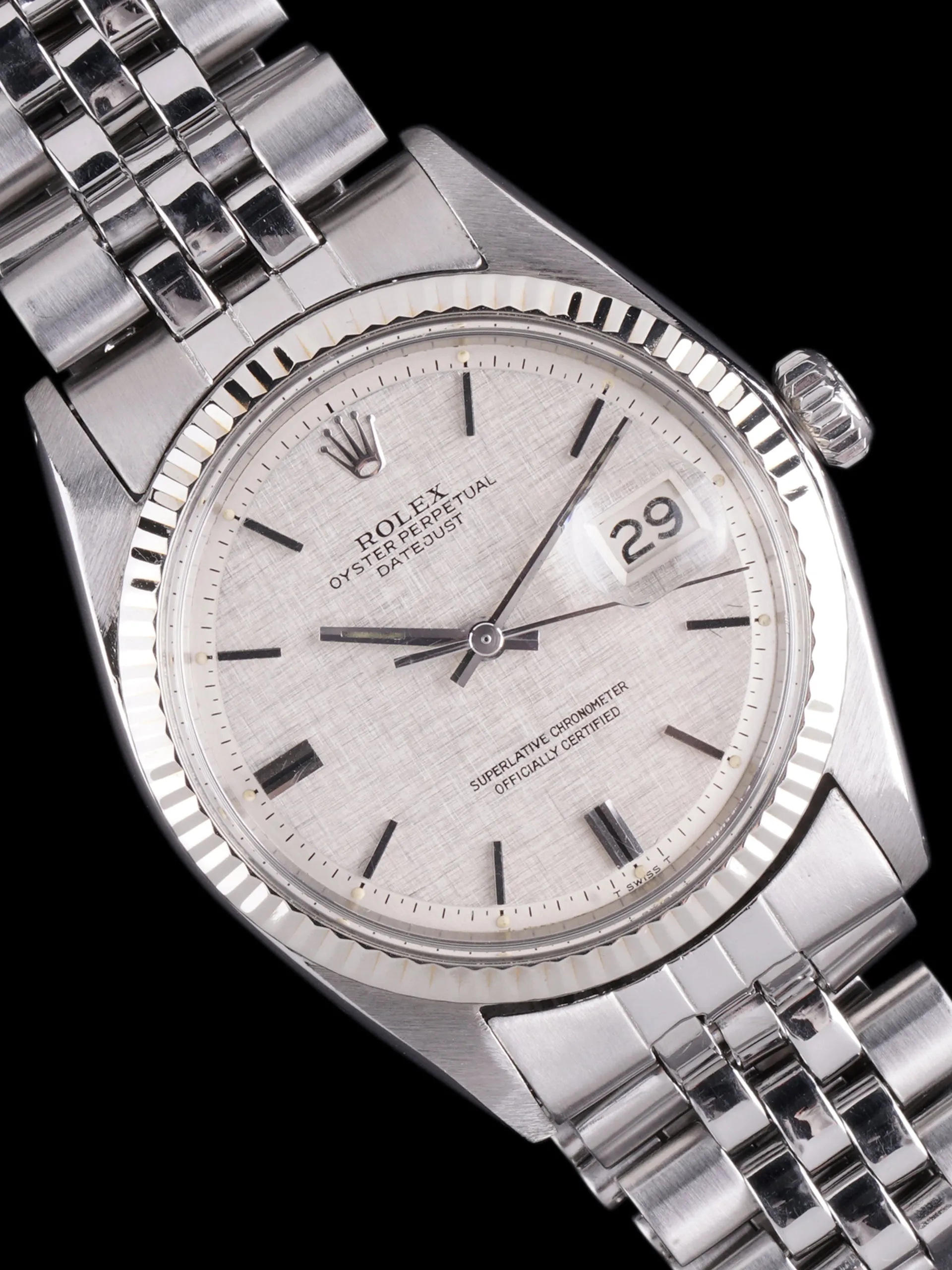 1968 Rolex Datejust (Ref. 1601) Silver  "Linen Dial”