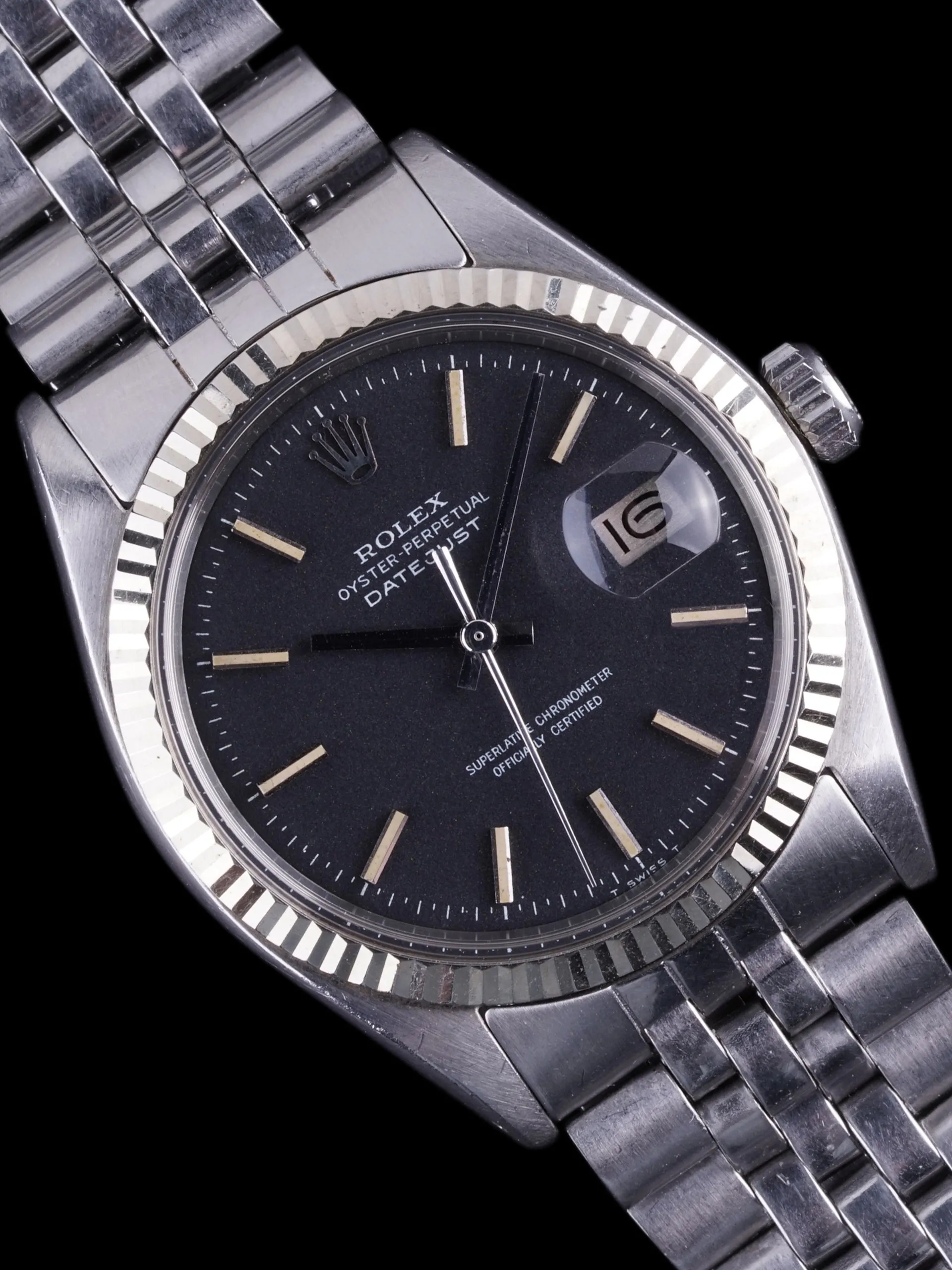 1971 Rolex Datejust (Ref. 1601) Non-Luminous Black "Confetti Dial"