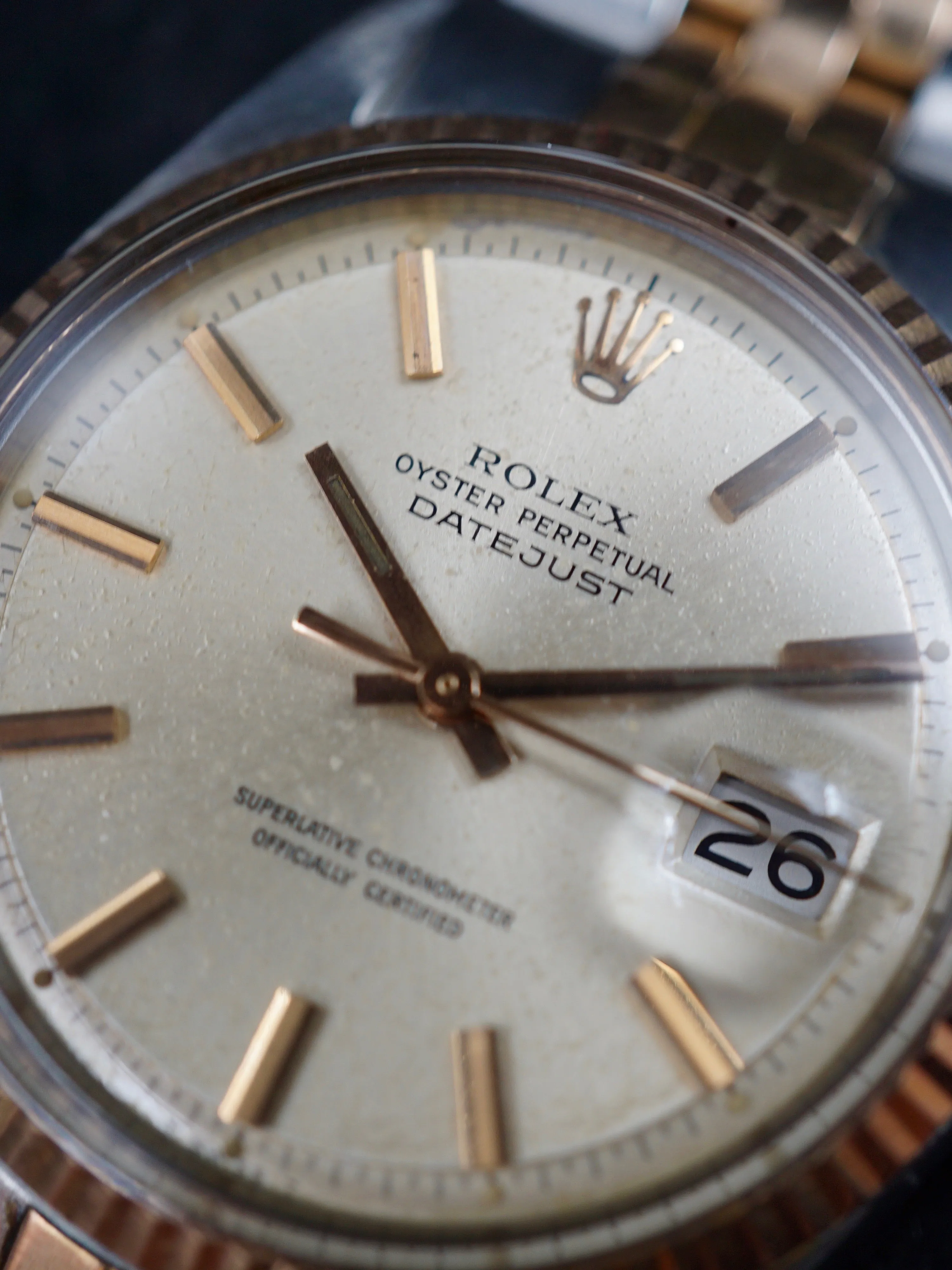 1971 Rolex Datejust Rose Gold & Stainless Steel (Ref. 1601) W/ Box and Papers
