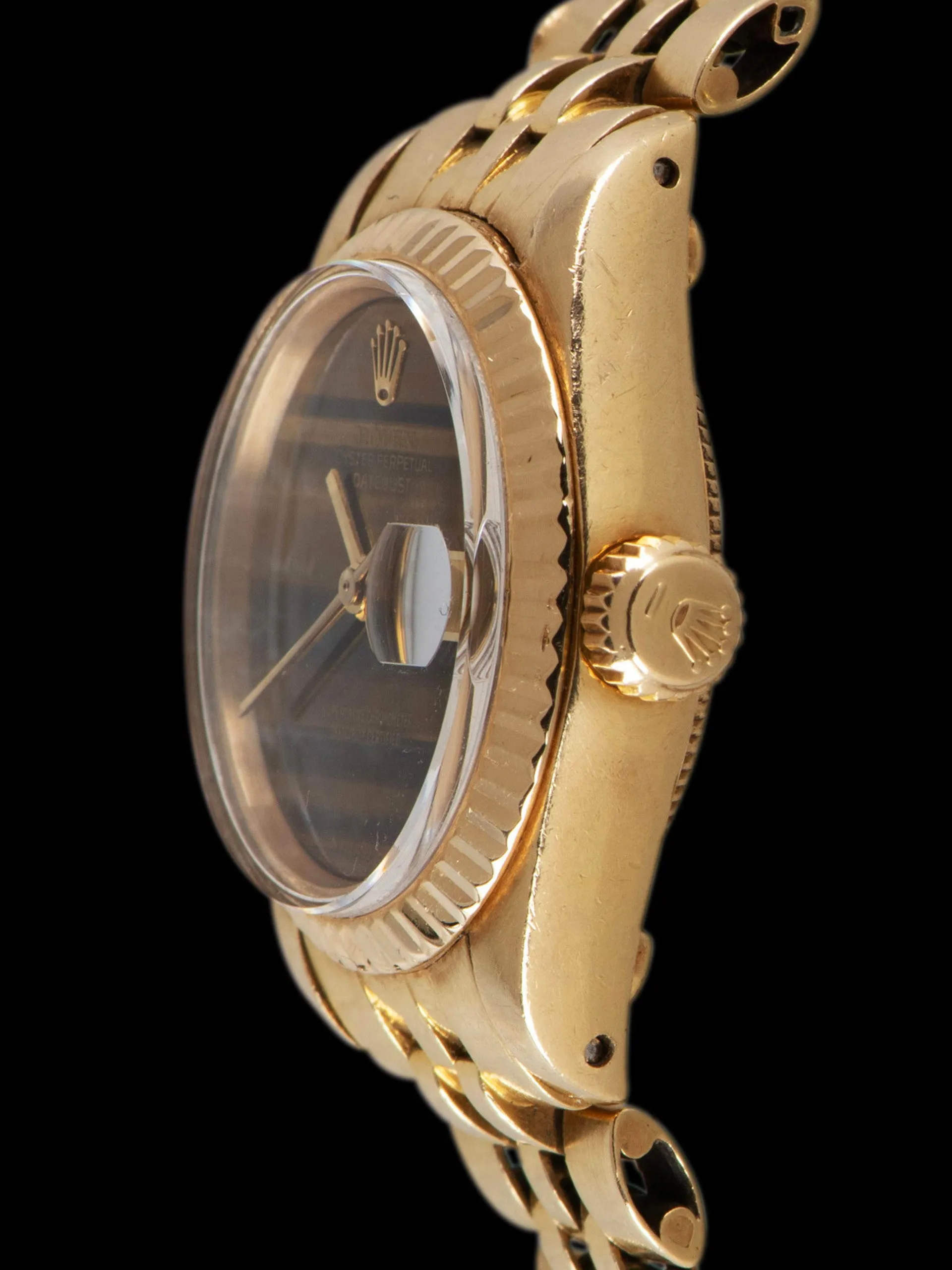 1977 Rolex Ladies Datejust 18K YG (Ref. 6917) Tiger Eye Stone Dial