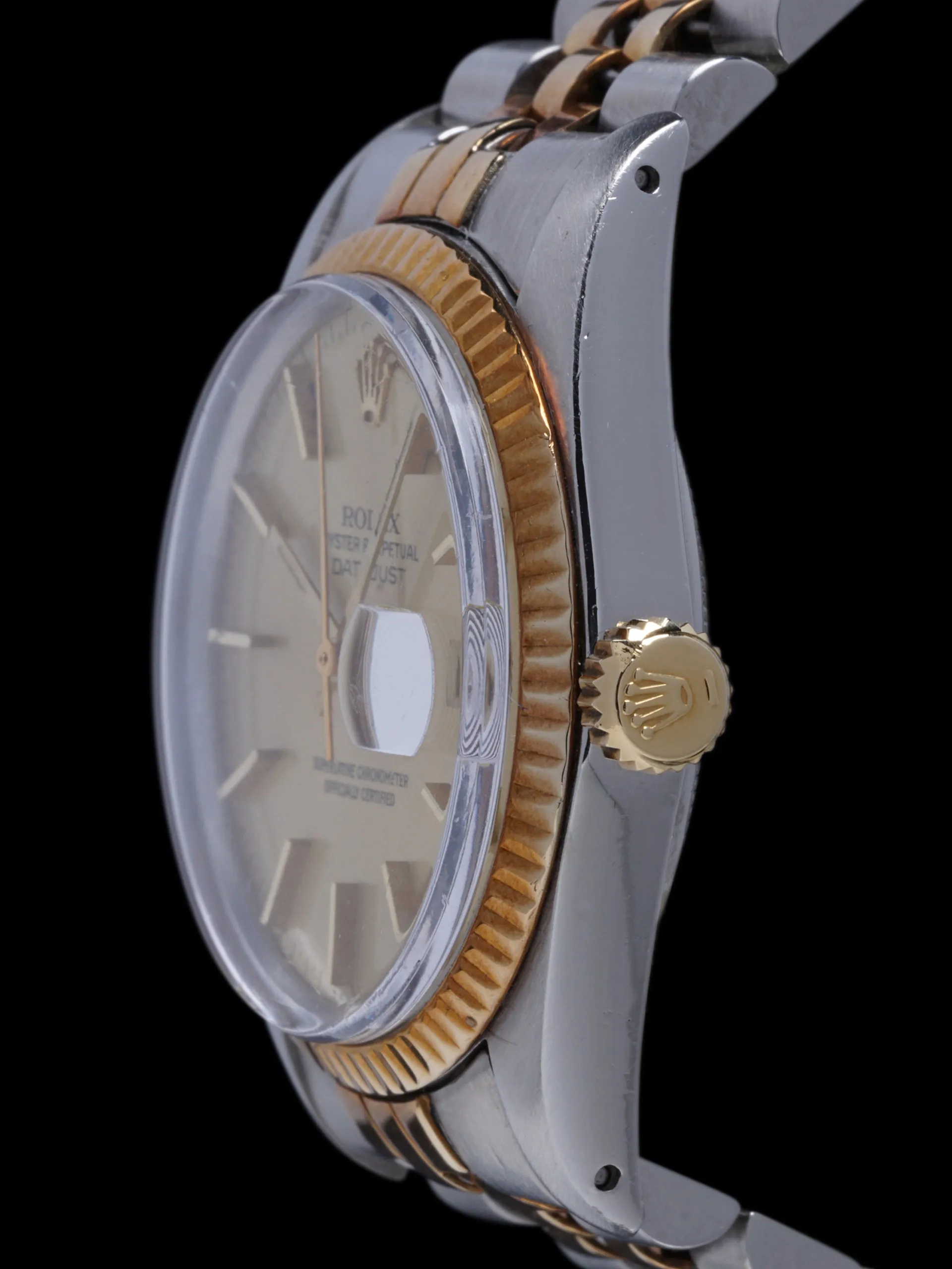 1979 Rolex Two-Tone Datejust (Ref. 16013) "Champagne Dial"  W/ Rosy Patina On Bezel & Bracelet
