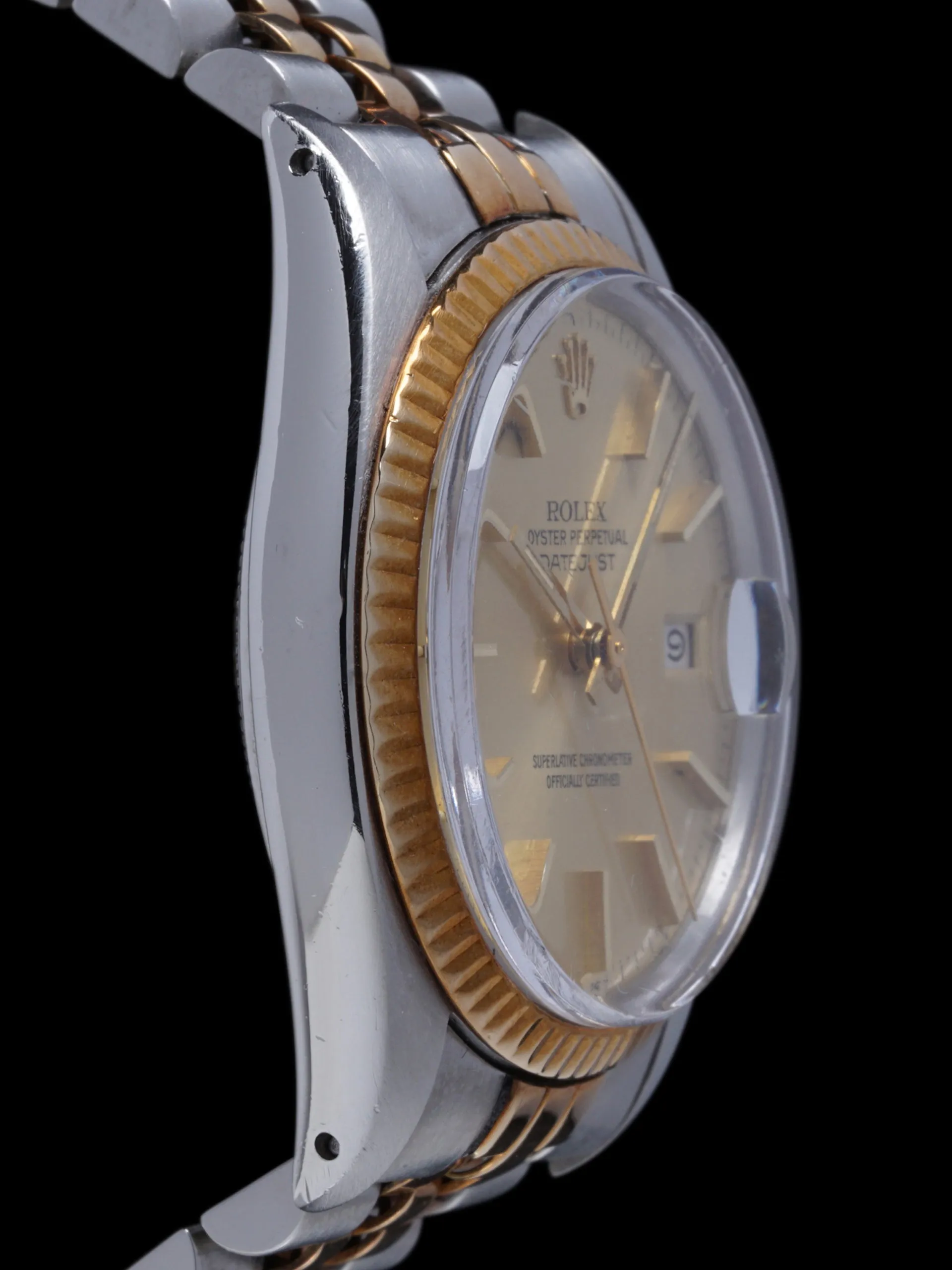 1979 Rolex Two-Tone Datejust (Ref. 16013) "Champagne Dial"  W/ Rosy Patina On Bezel & Bracelet