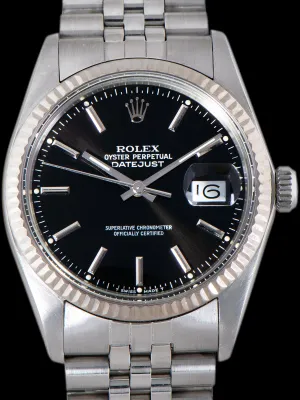 1987 Rolex Datejust (Ref. 16014) Black Dial W/ Boxes, Hangtags, & Booklets