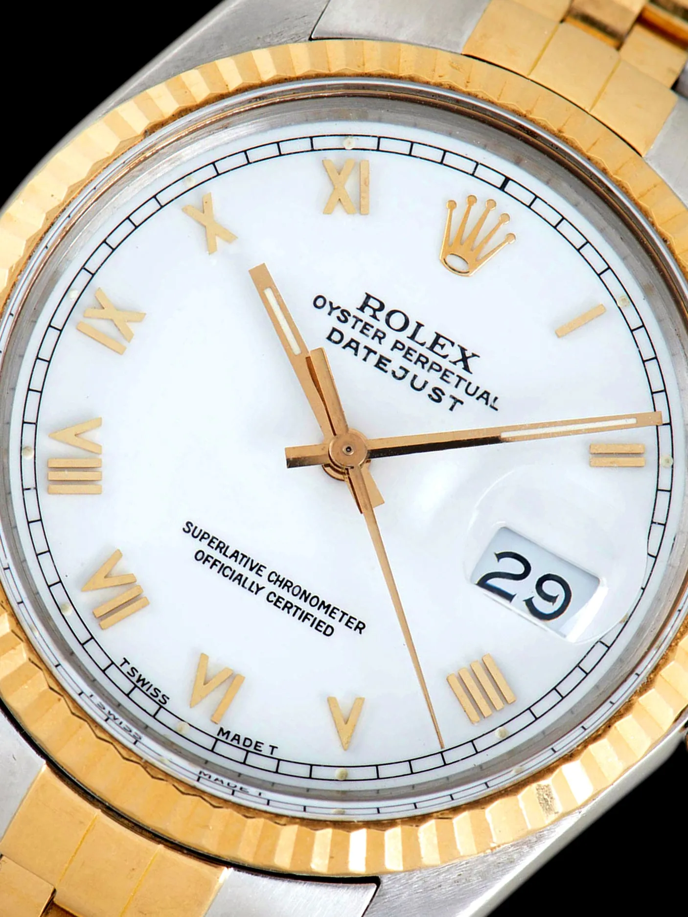 1987 Rolex Two-Tone Datejust (Ref. 16013) White Roman Dial