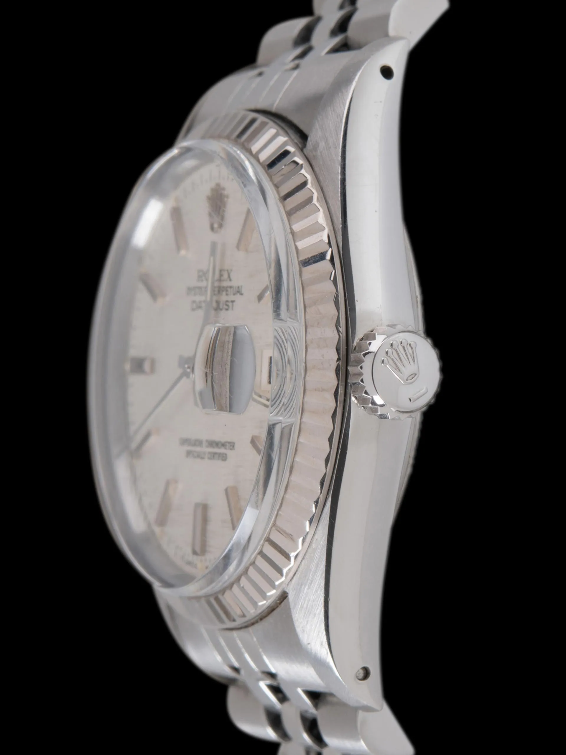 1988 Rolex Datejust (Ref. 16014) Silver Linen Dial W/ Papers
