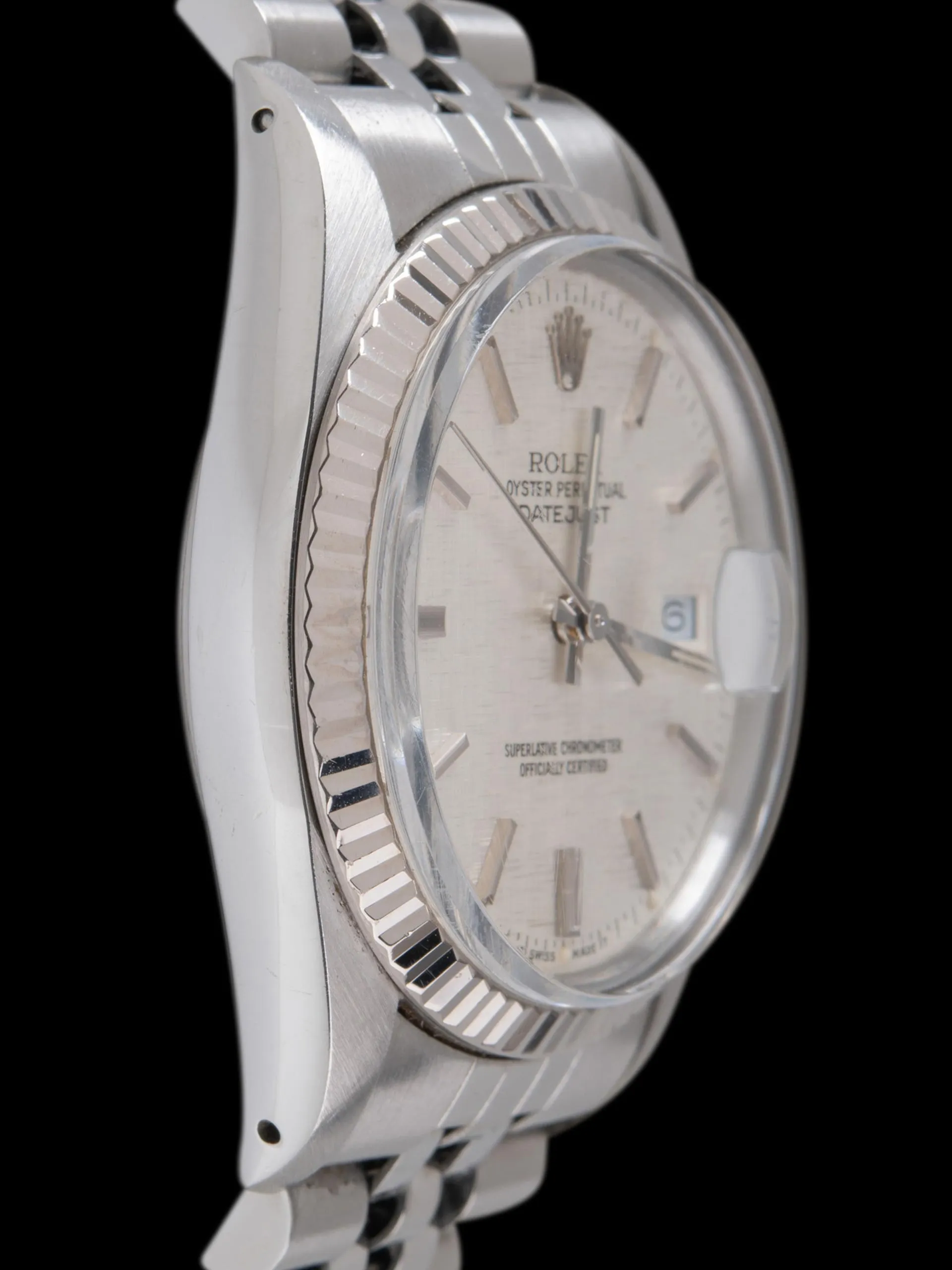 1988 Rolex Datejust (Ref. 16014) Silver Linen Dial W/ Papers