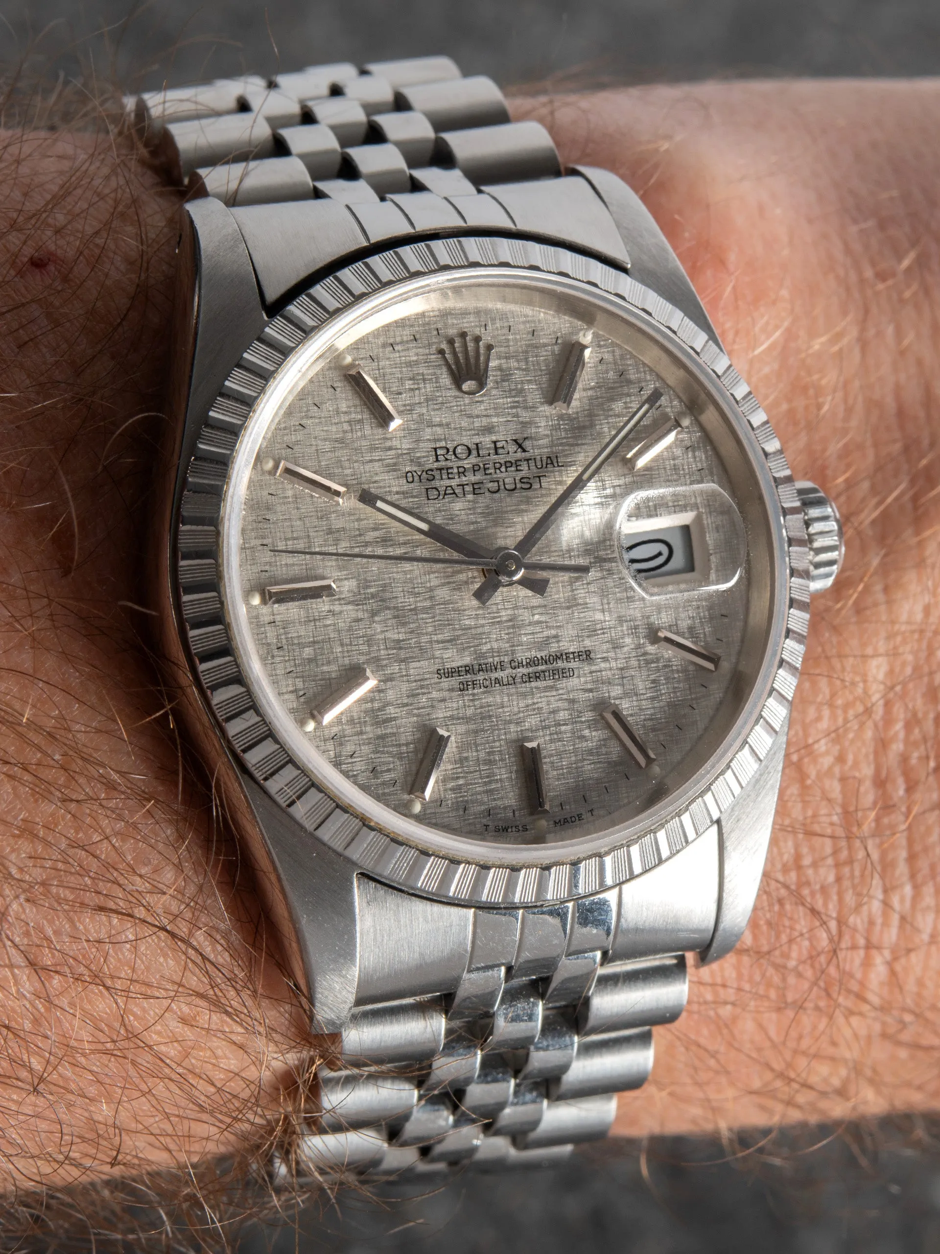 1988 Rolex Datejust (Ref. 16220) Silver Linen Dial