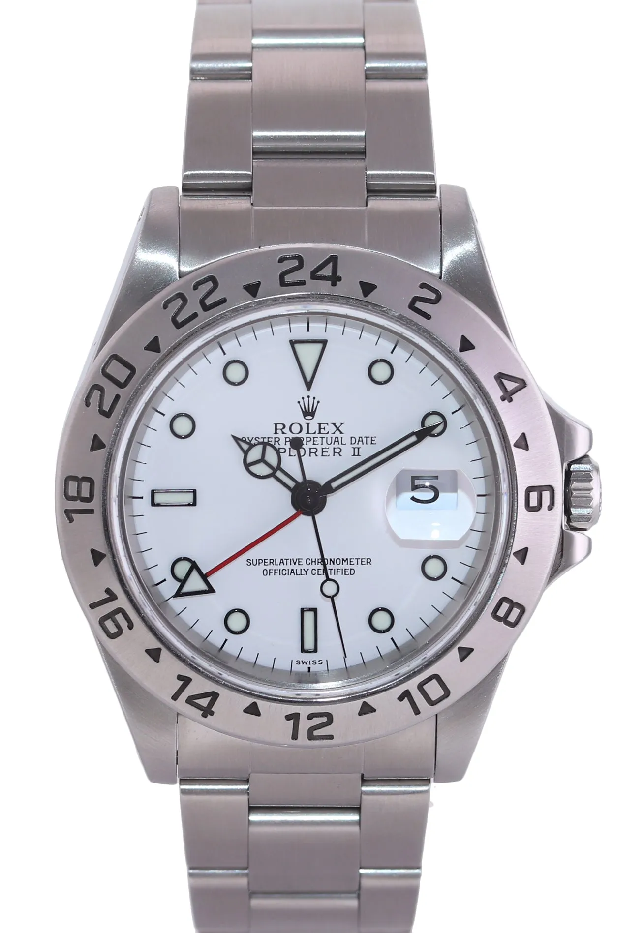 1999 MINT Rolex Explorer II White 16570 40mm Polar Swiss Only GMT Watch Box