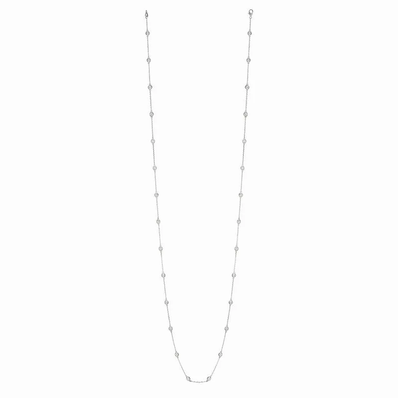 20 POINTER 28 SECTION 36″ DIAMOND NECKLACE 14K GOLD (6 CTW)
