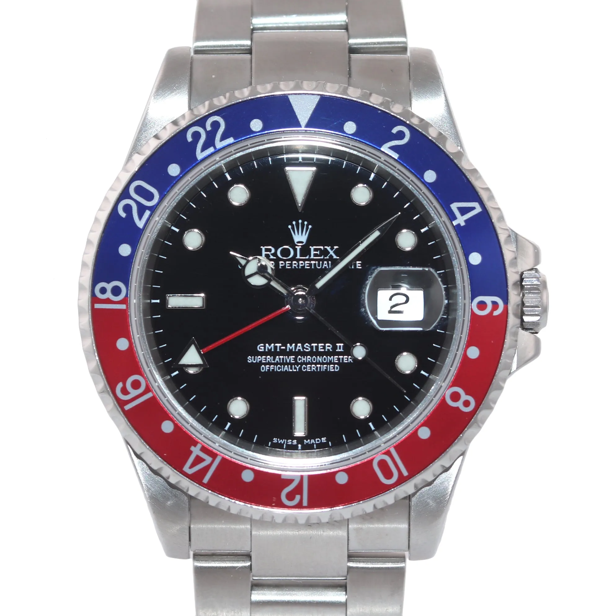 2002 Rolex GMT-Master II Pepsi Steel Blue Red 16710 Watch Watch SEL Box