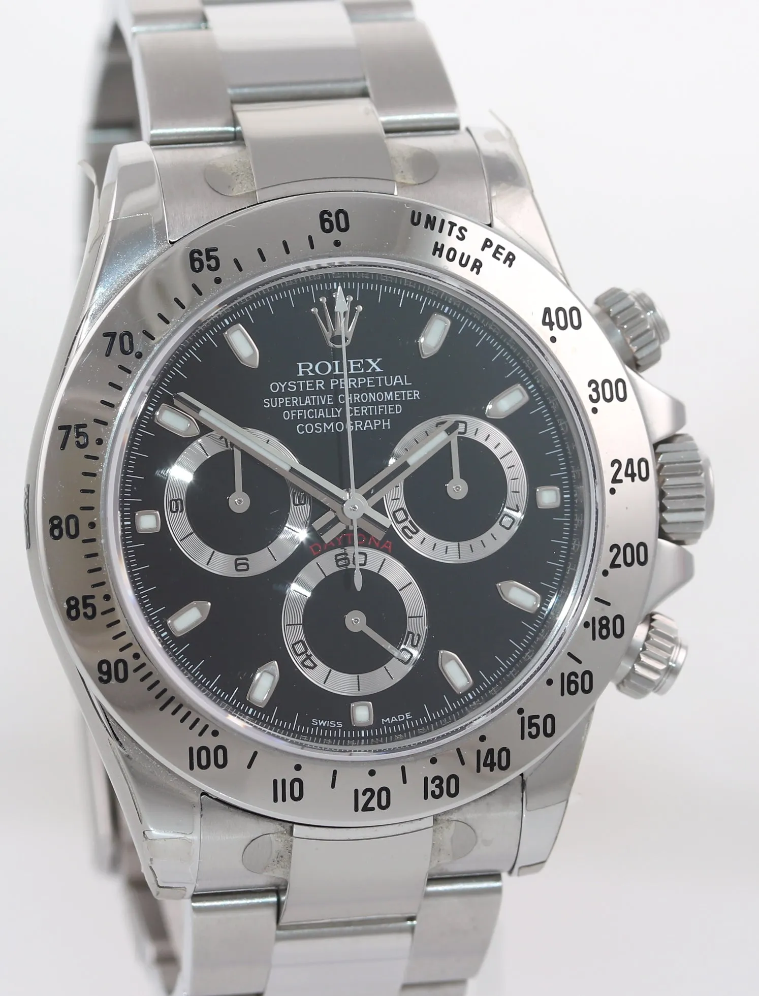 2012 NEW NOS PAPERS STICKERS Rolex Daytona Black 116520 Steel Watch Box