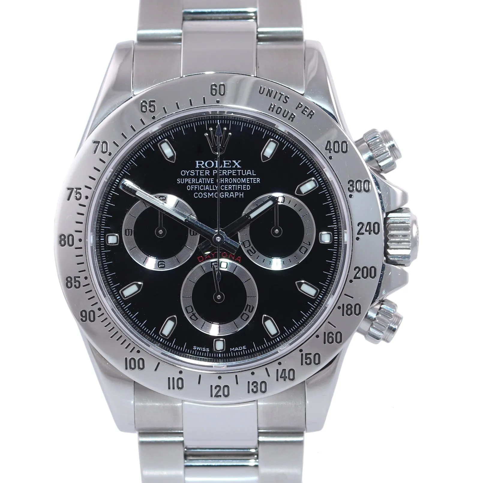 2014 PAPERS Rolex Daytona Cosmograph 116520 Black Steel 40mm Chrono Watch Box